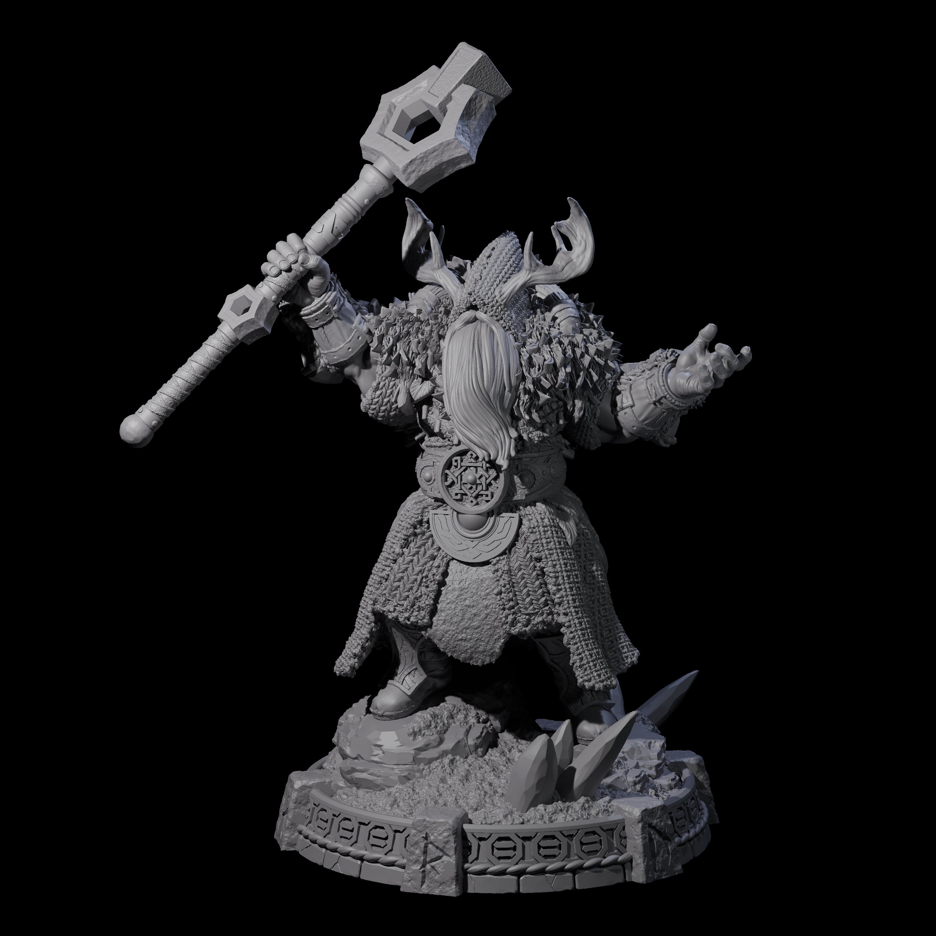 Wrapped Up Warrior of the North G Miniature for Dungeons and Dragons, Pathfinder or other TTRPGs