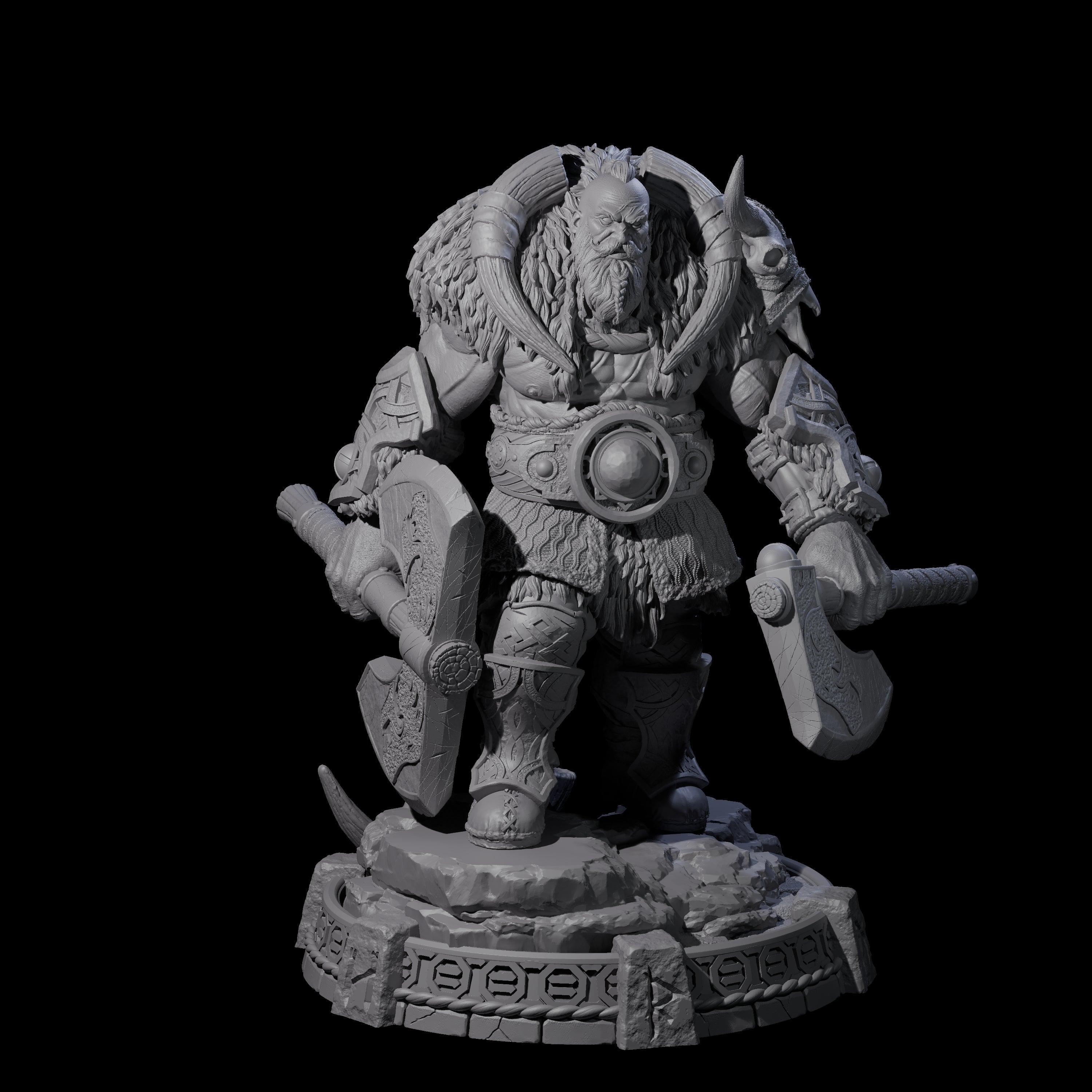 Wrapped Up Warrior of the North H Miniature for Dungeons and Dragons, Pathfinder or other TTRPGs