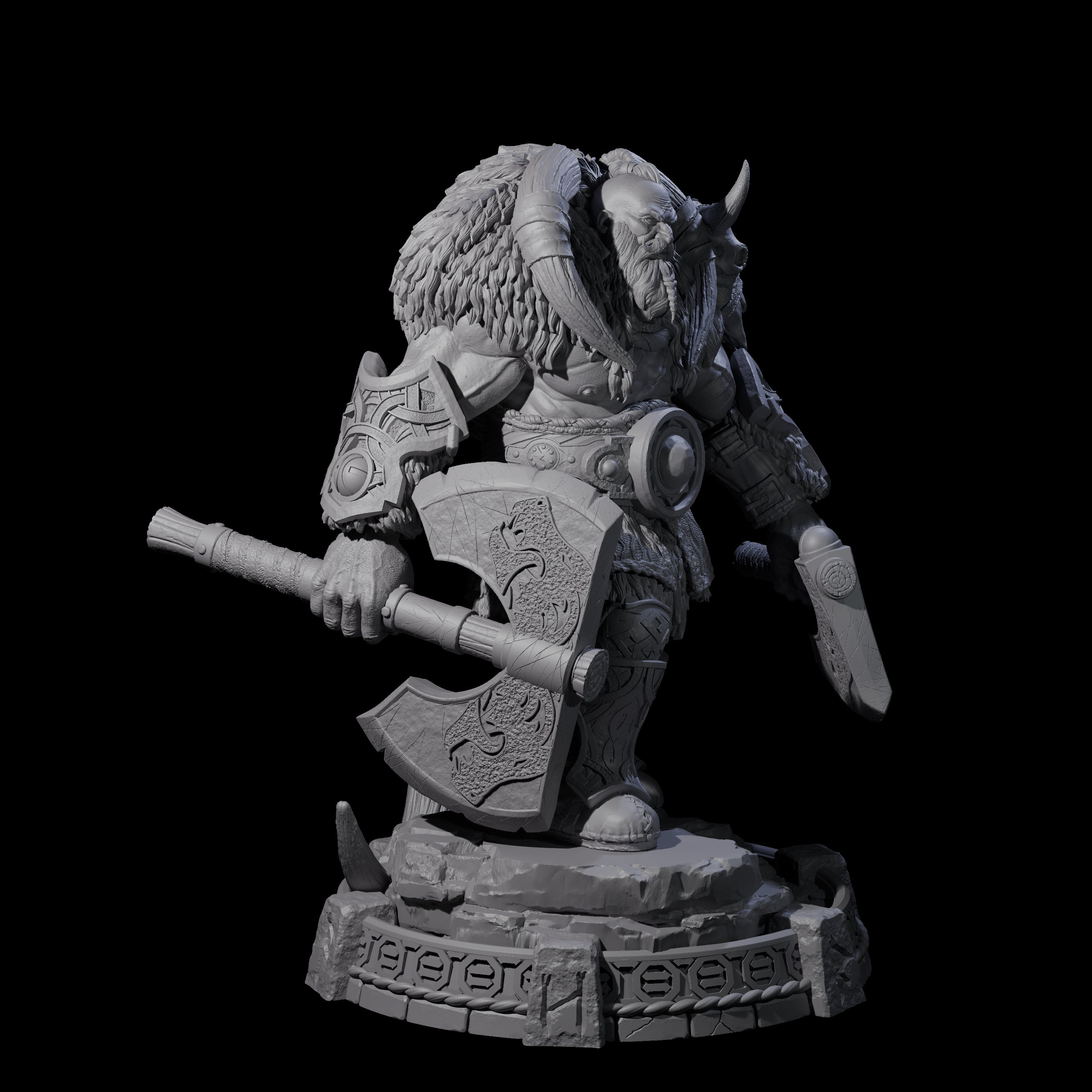 Wrapped Up Warrior of the North H Miniature for Dungeons and Dragons, Pathfinder or other TTRPGs