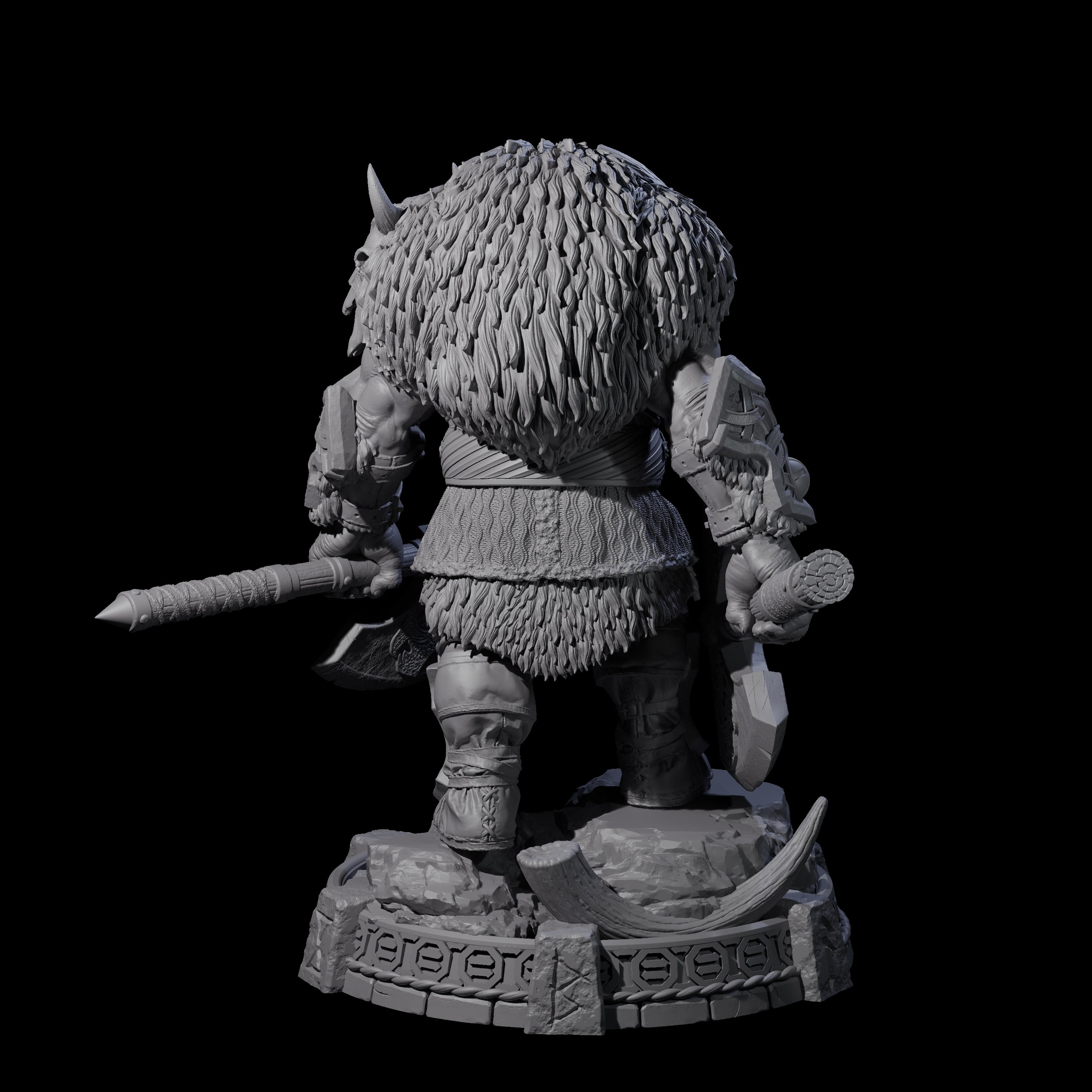 Wrapped Up Warrior of the North H Miniature for Dungeons and Dragons, Pathfinder or other TTRPGs