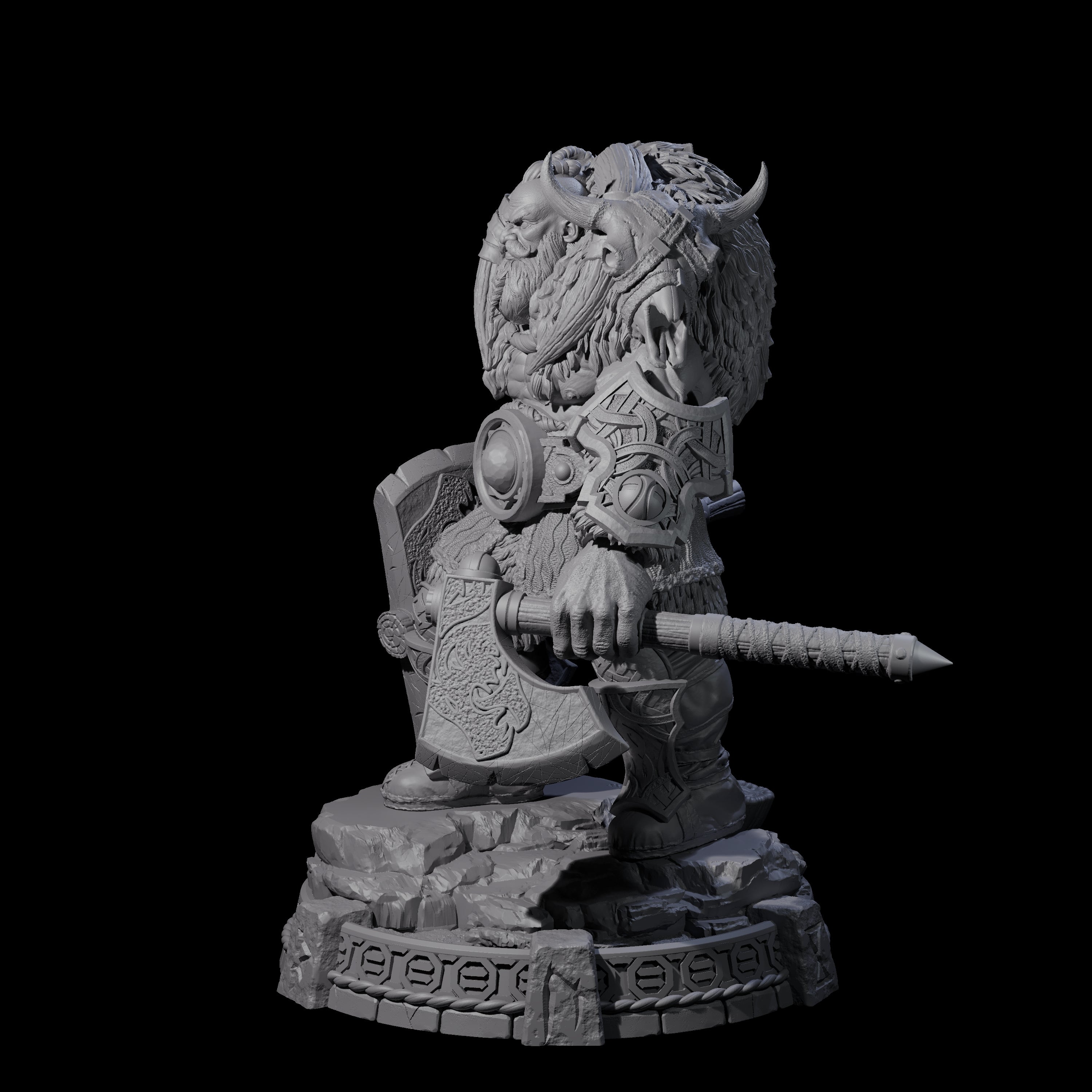 Wrapped Up Warrior of the North H Miniature for Dungeons and Dragons, Pathfinder or other TTRPGs