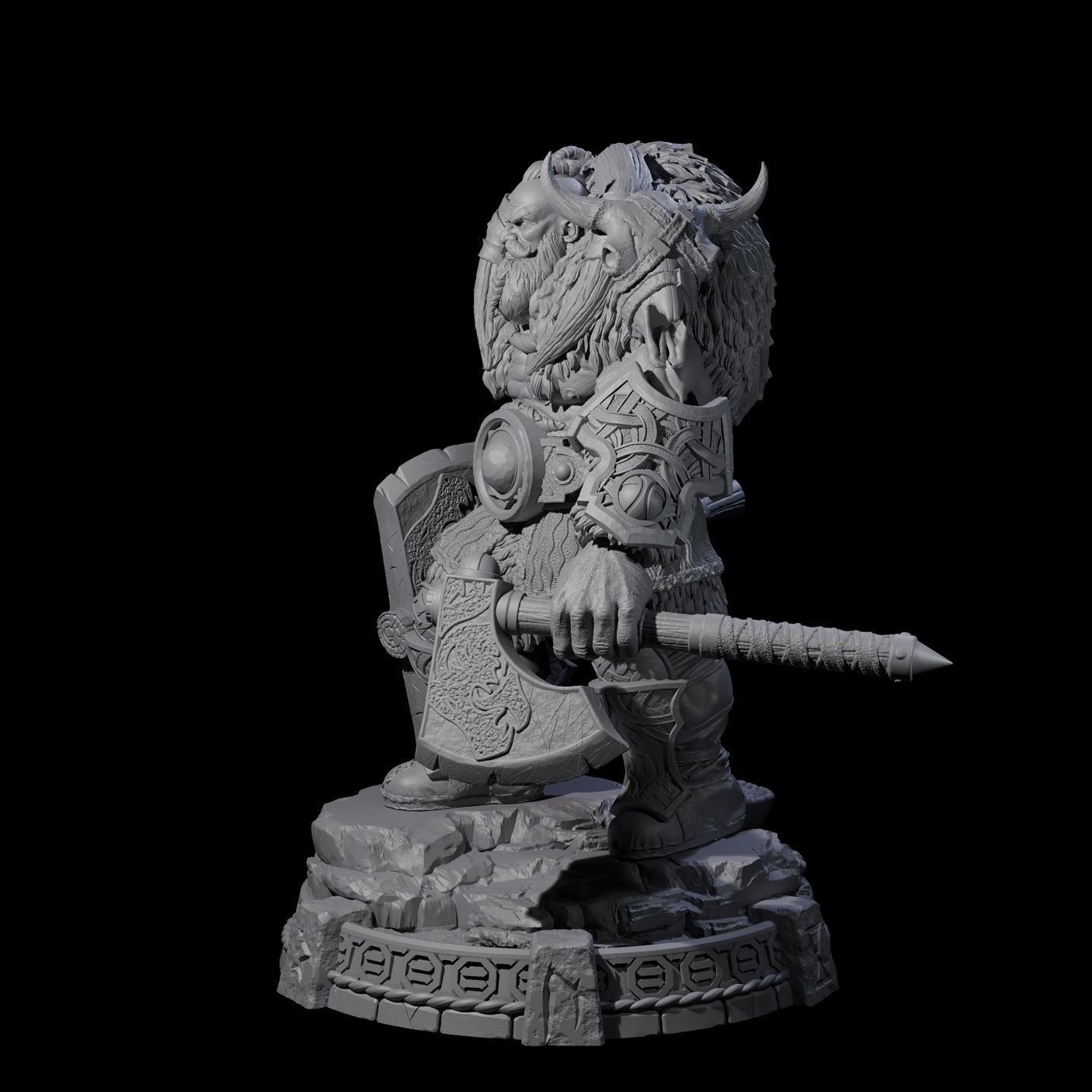 Wrapped Up Warrior of the North H Miniature for Dungeons and Dragons, Pathfinder or other TTRPGs