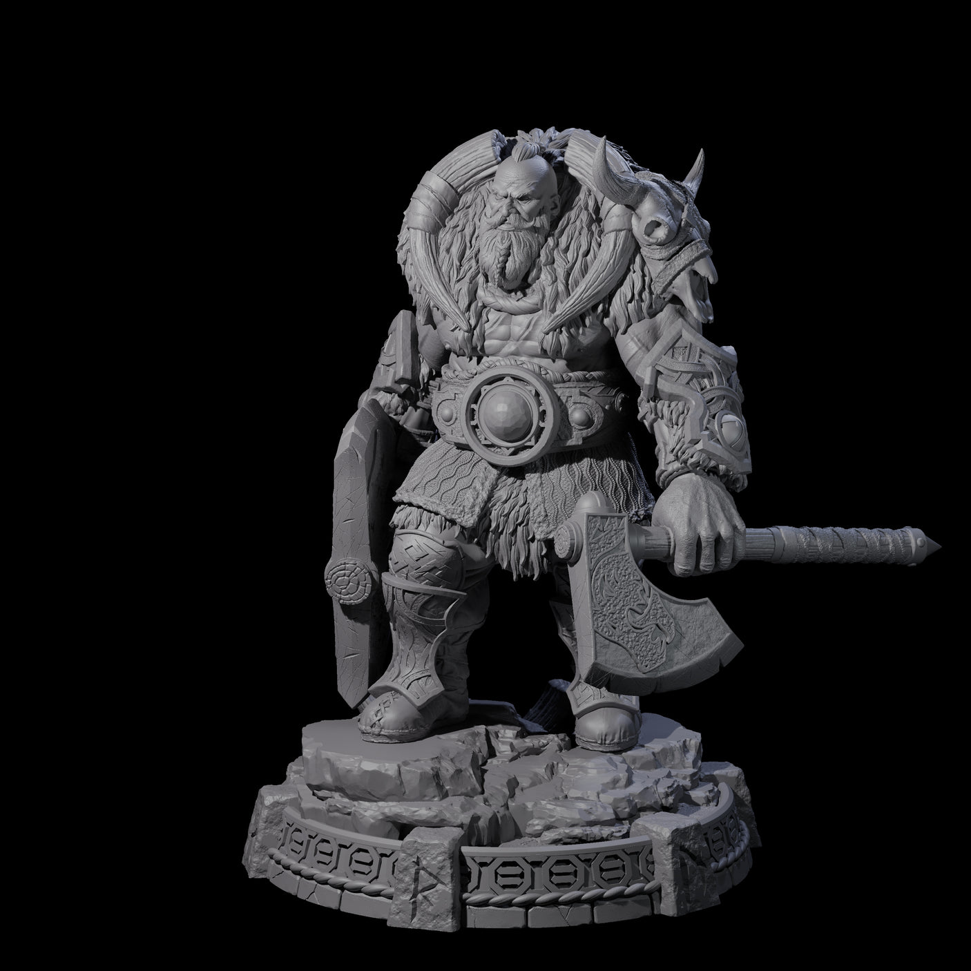 Wrapped Up Warrior of the North H Miniature for Dungeons and Dragons, Pathfinder or other TTRPGs
