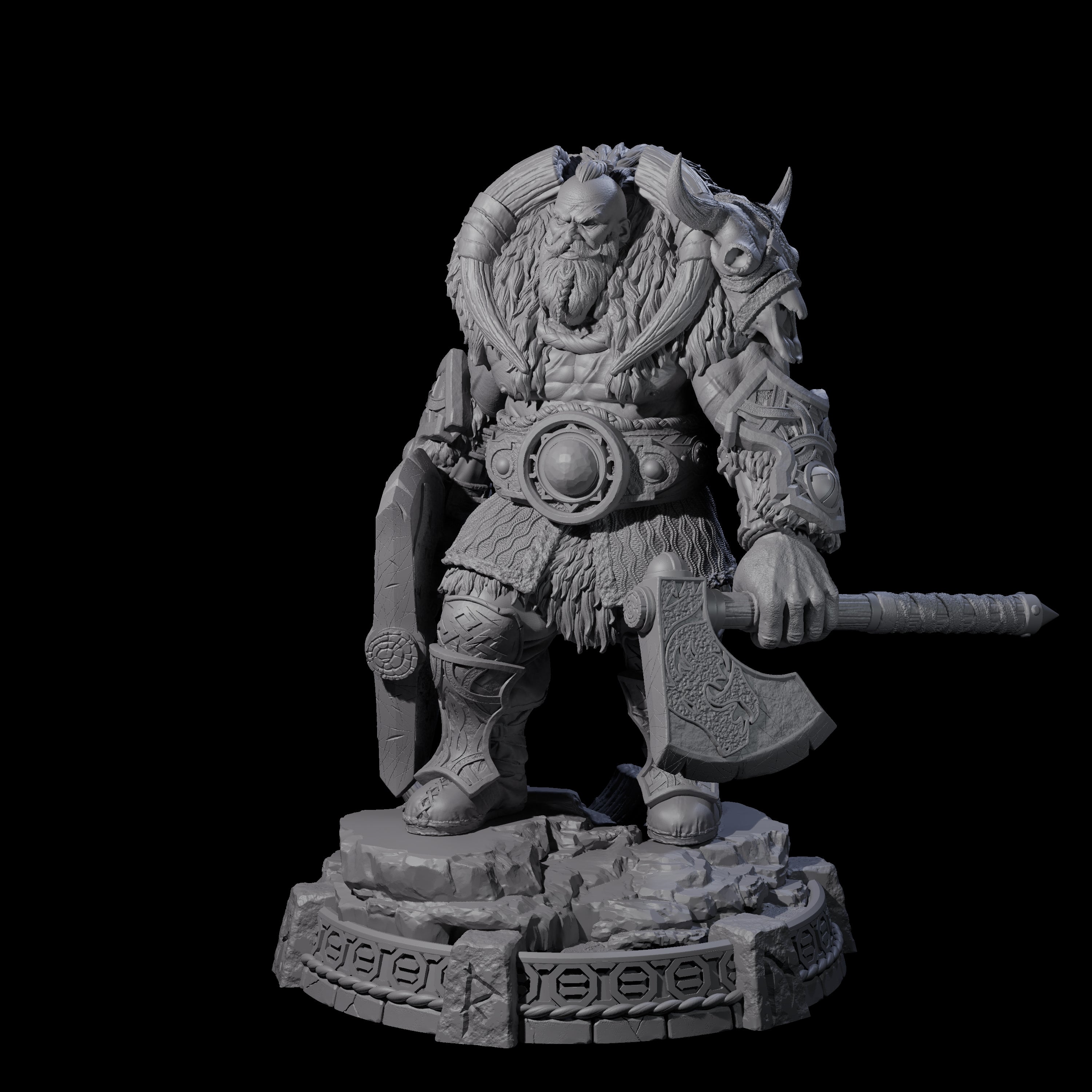 Wrapped Up Warrior of the North H Miniature for Dungeons and Dragons, Pathfinder or other TTRPGs