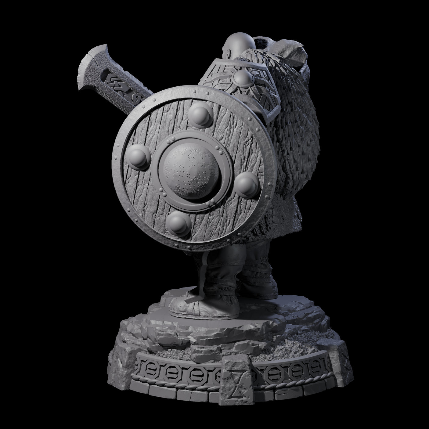 Wrapped Up Warrior of the North I Miniature for Dungeons and Dragons, Pathfinder or other TTRPGs
