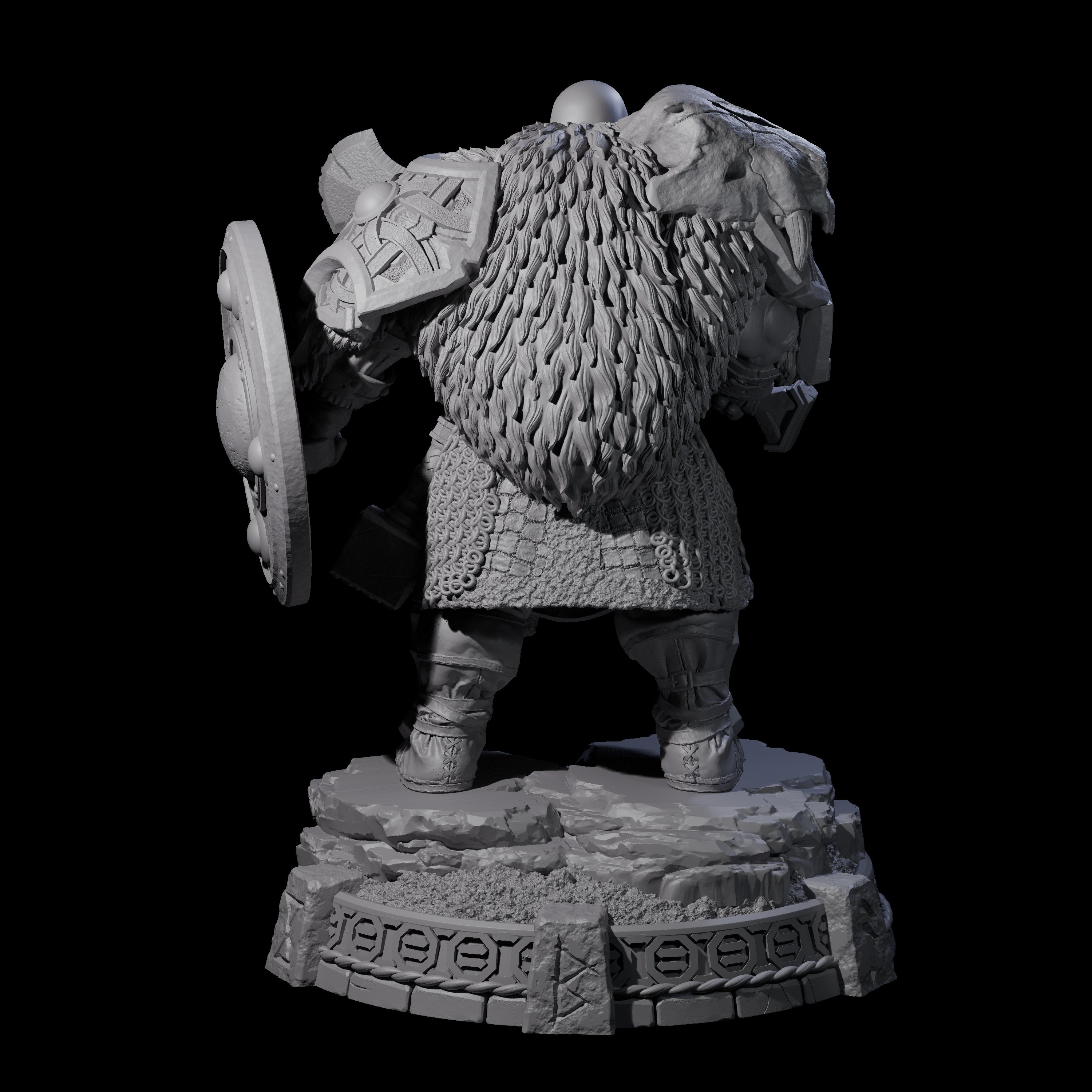 Wrapped Up Warrior of the North I Miniature for Dungeons and Dragons, Pathfinder or other TTRPGs