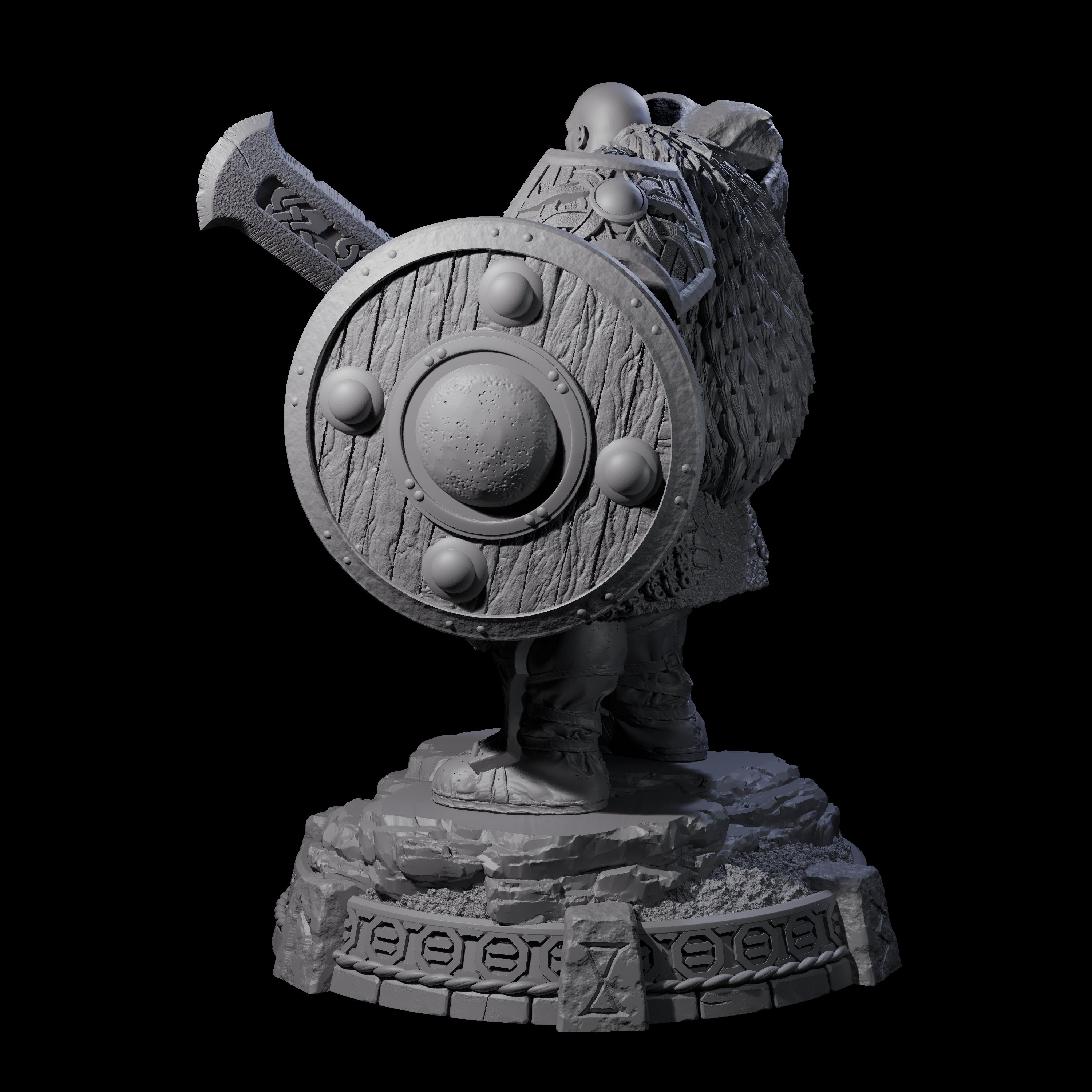 Wrapped Up Warrior of the North I Miniature for Dungeons and Dragons, Pathfinder or other TTRPGs