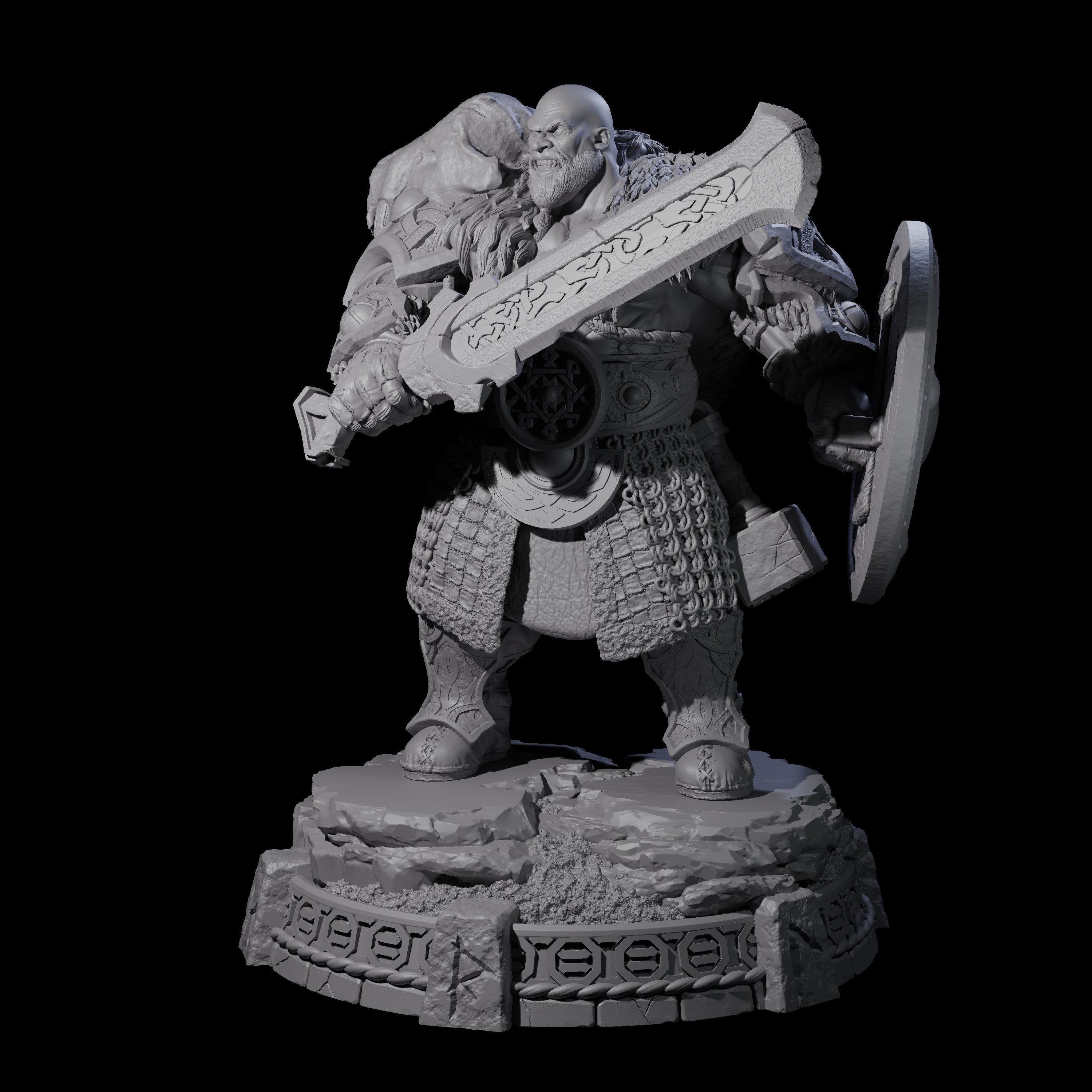 Wrapped Up Warrior of the North I Miniature for Dungeons and Dragons, Pathfinder or other TTRPGs