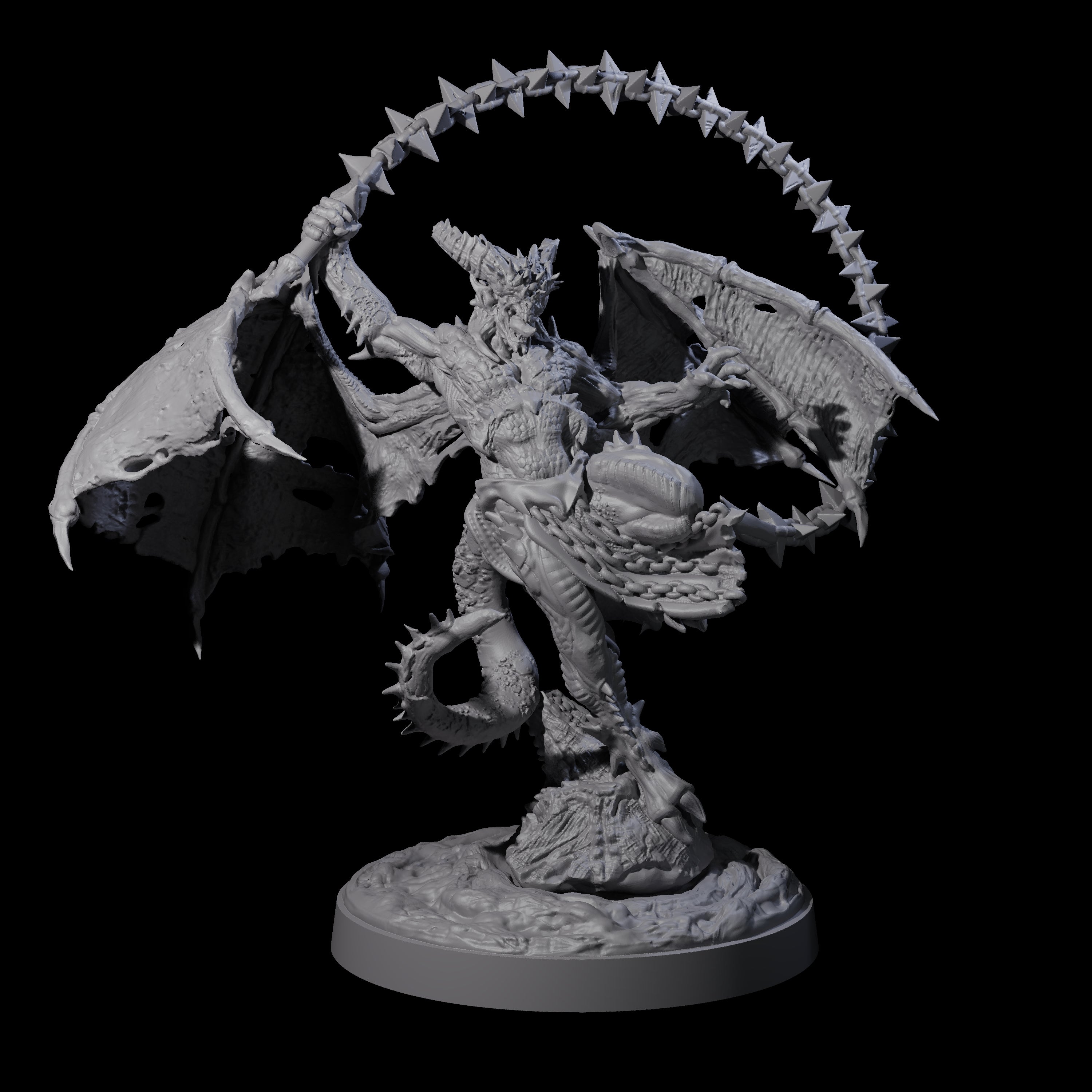 Wrathful Demon Courtiers Miniature for Dungeons and Dragons, Pathfinder or other TTRPGs
