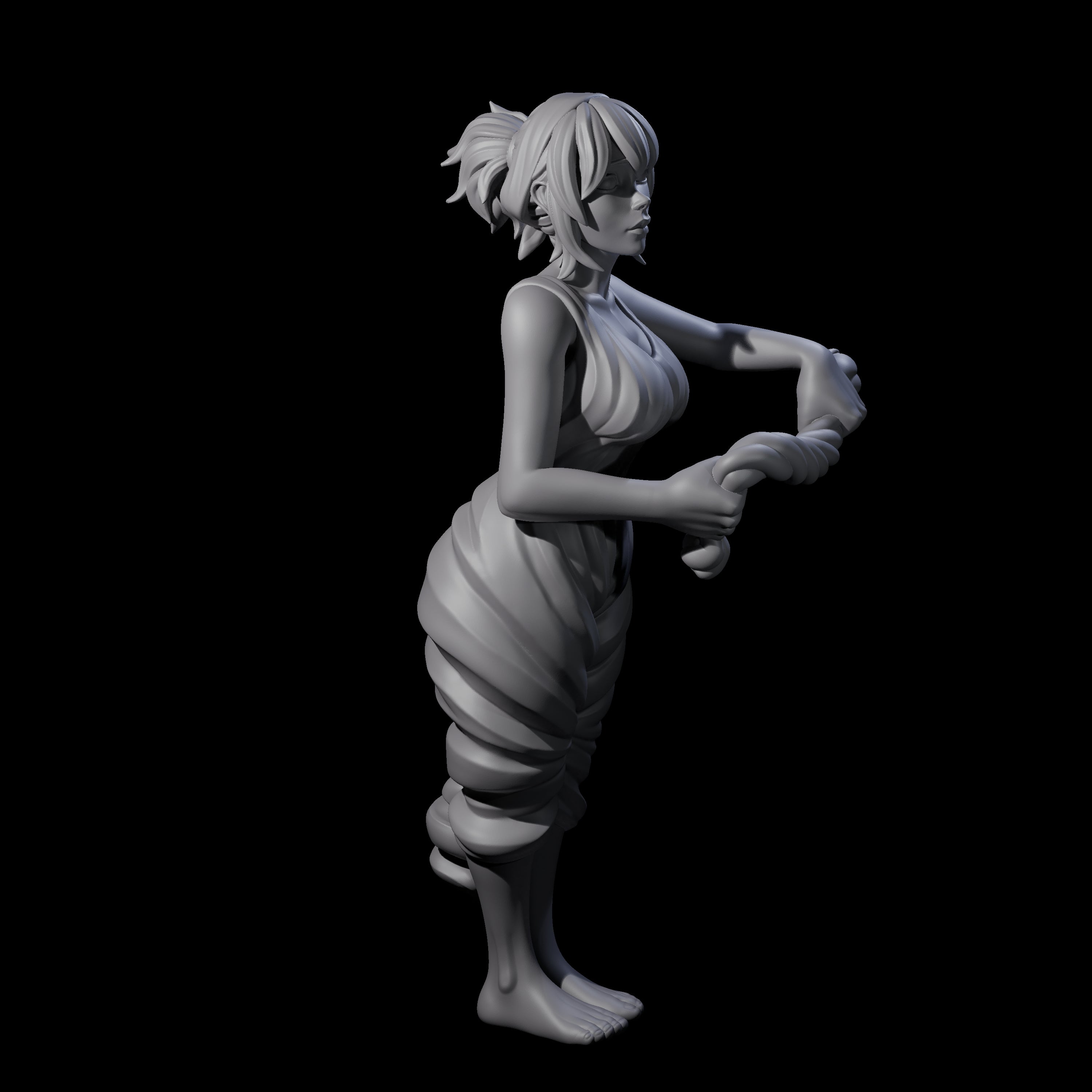 Wringing Out Washerwoman Miniature for Dungeons and Dragons, Pathfinder or other TTRPGs