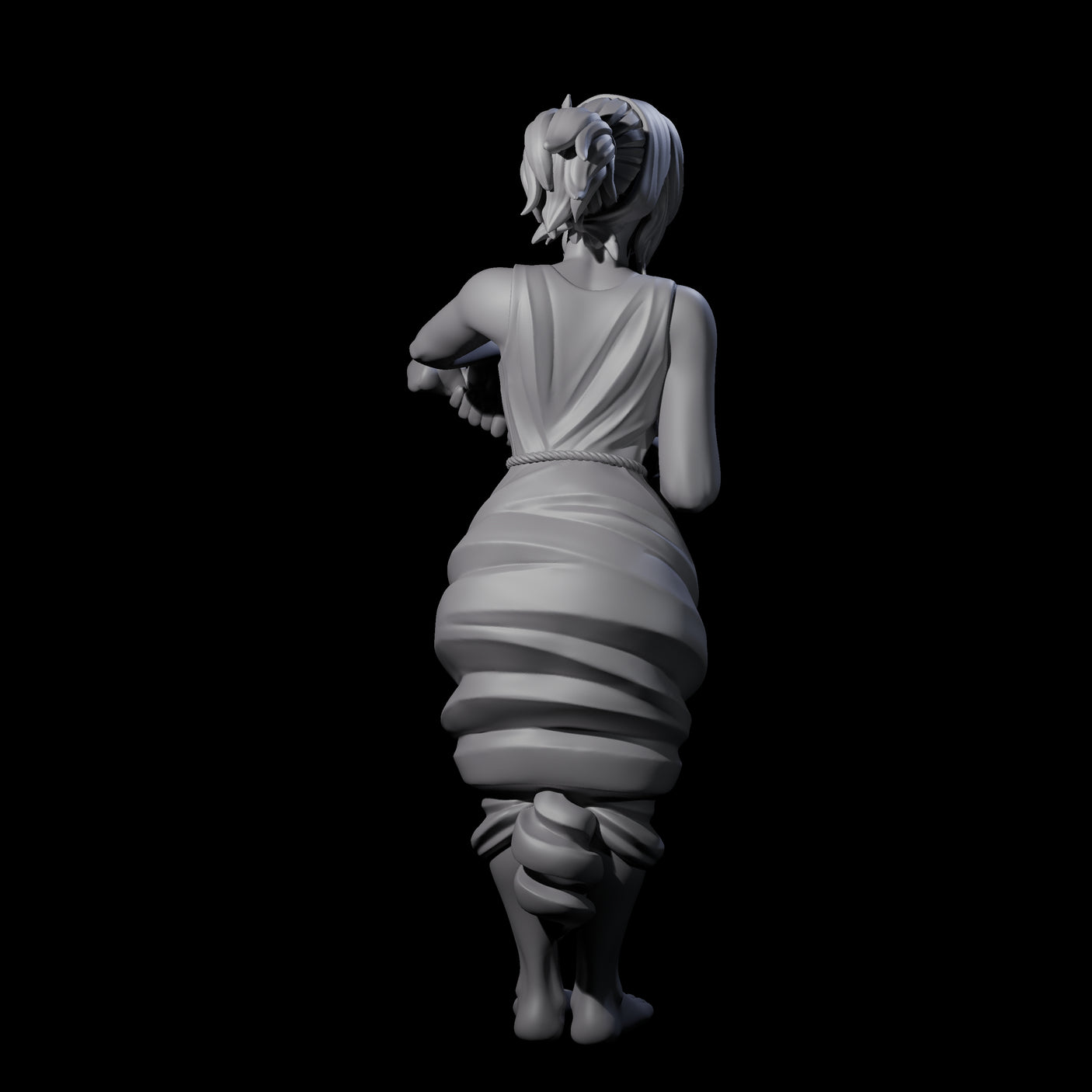 Wringing Out Washerwoman Miniature for Dungeons and Dragons, Pathfinder or other TTRPGs