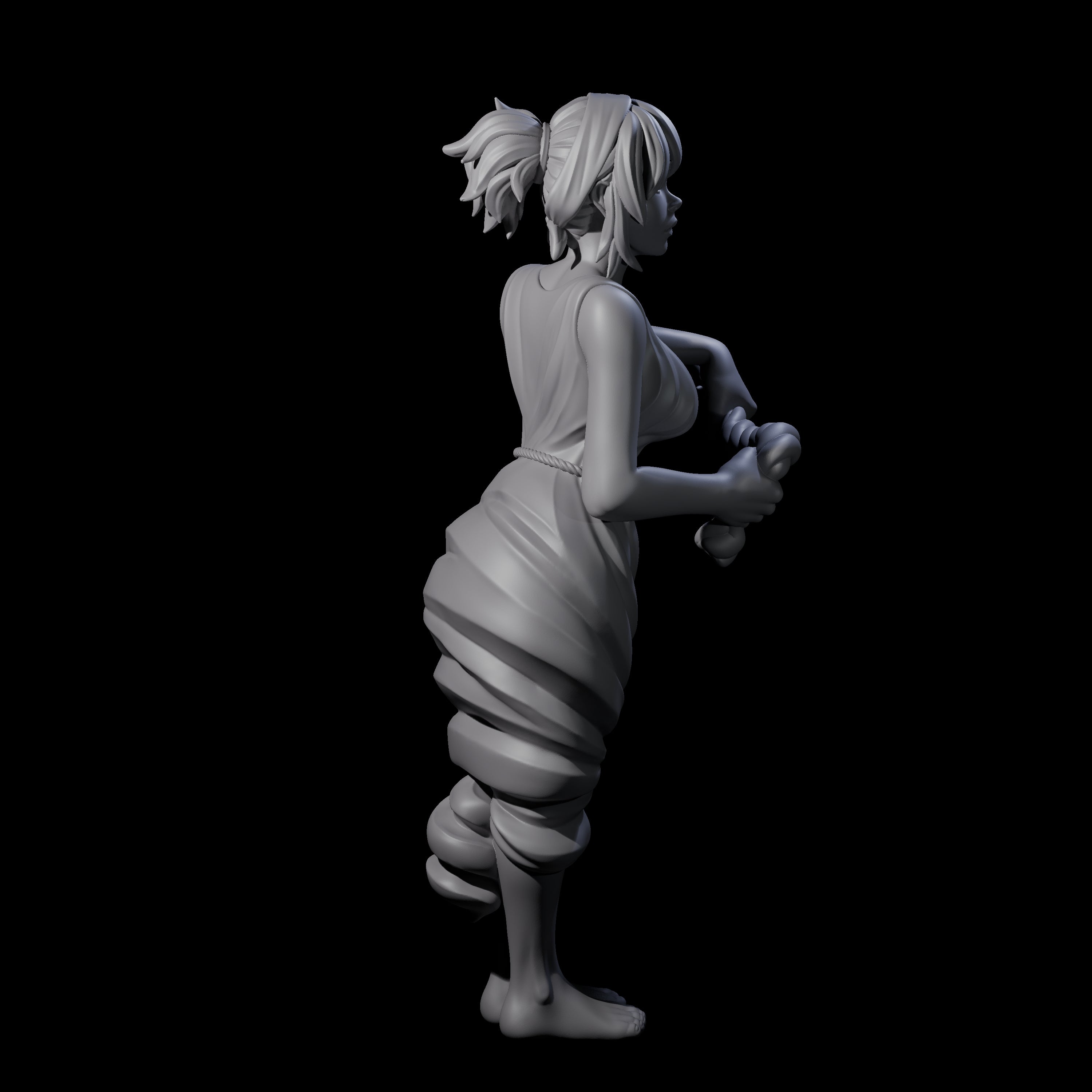 Wringing Out Washerwoman Miniature for Dungeons and Dragons, Pathfinder or other TTRPGs