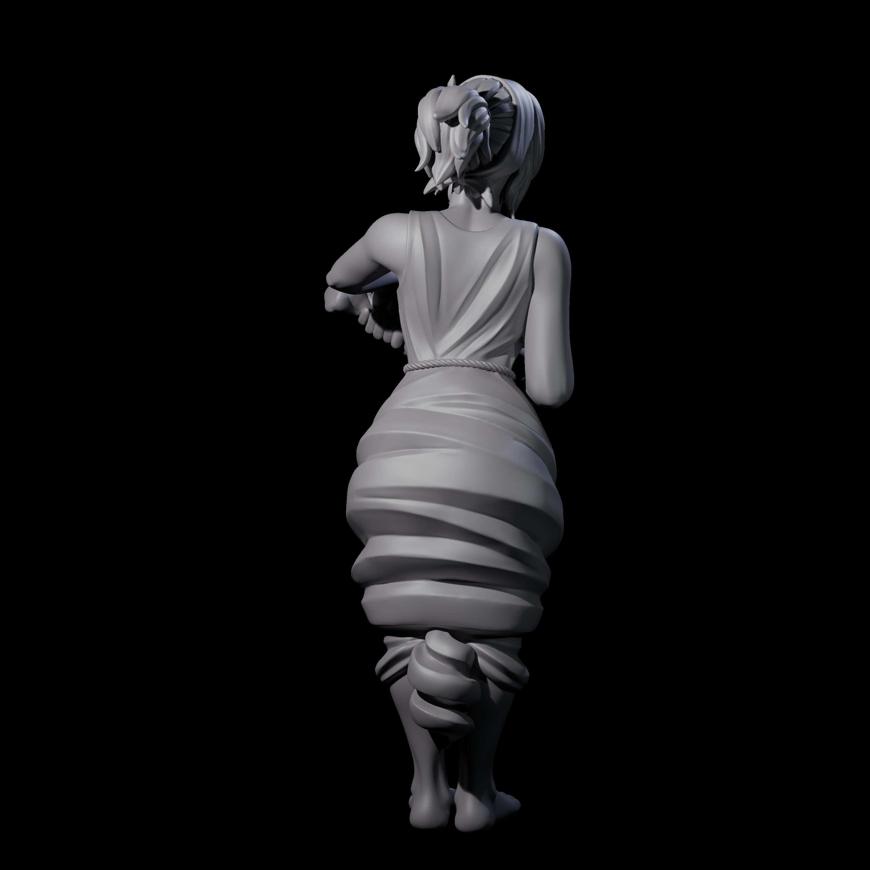 Wringing Out Washerwoman Miniature for Dungeons and Dragons, Pathfinder or other TTRPGs