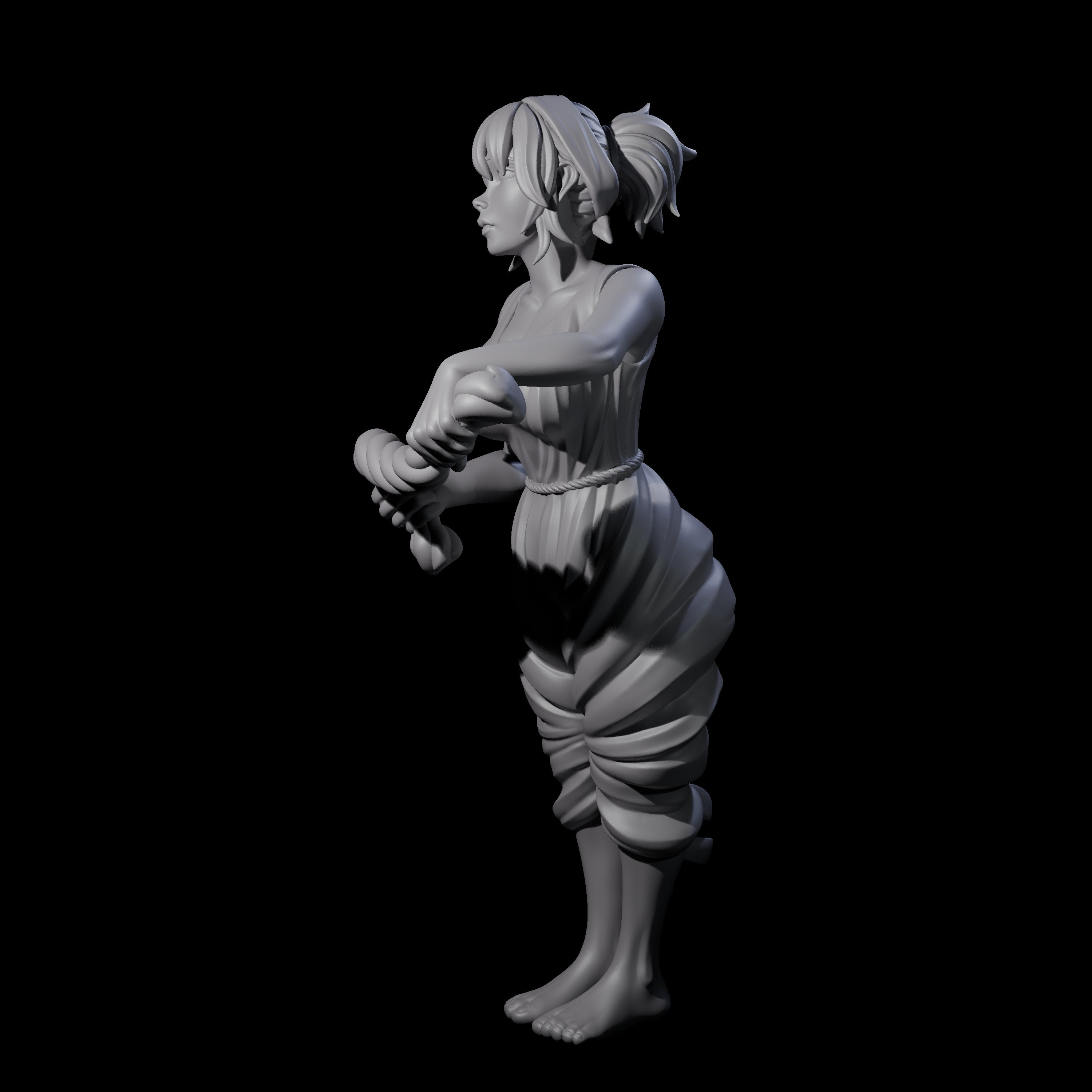 Wringing Out Washerwoman Miniature for Dungeons and Dragons, Pathfinder or other TTRPGs