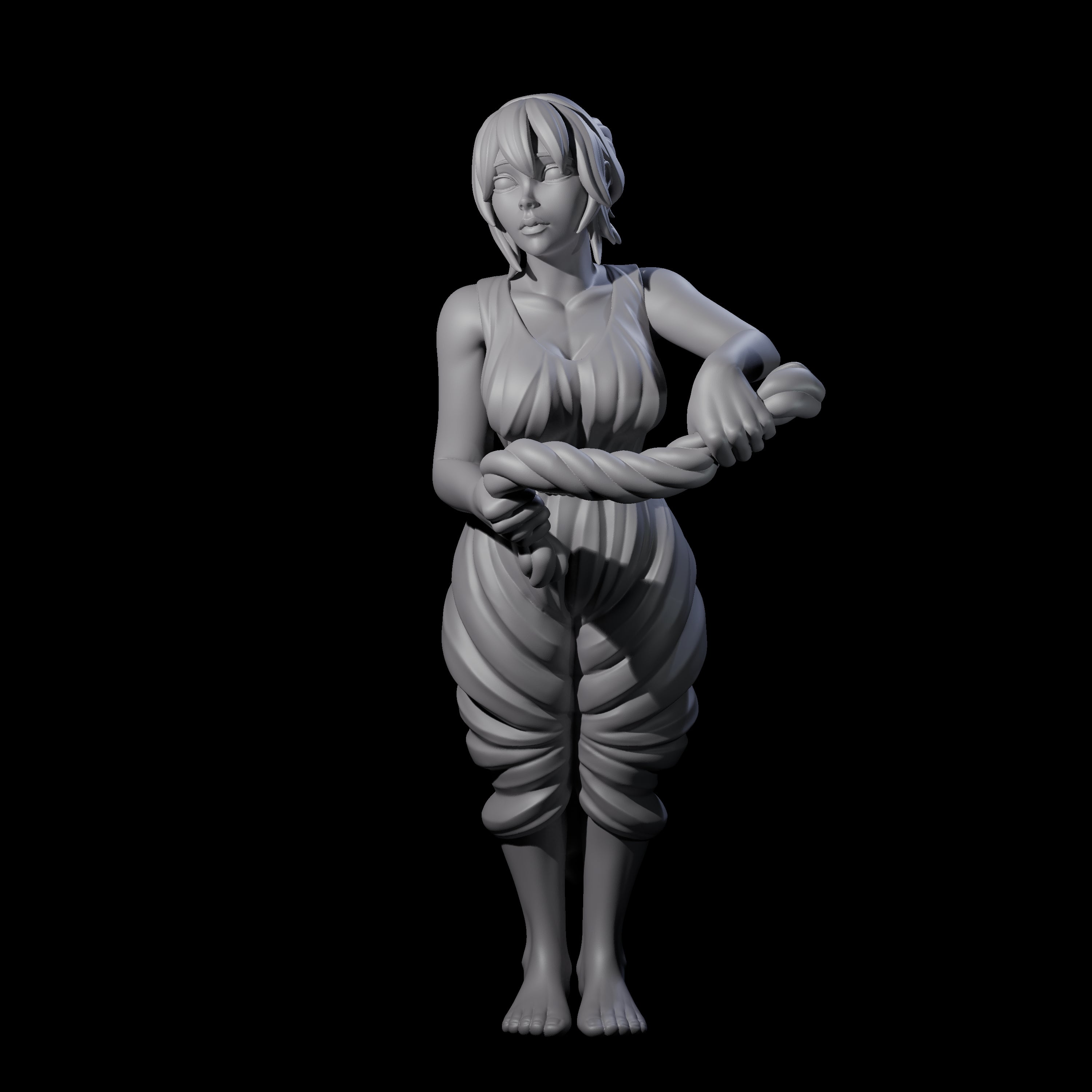 Wringing Out Washerwoman Miniature for Dungeons and Dragons, Pathfinder or other TTRPGs