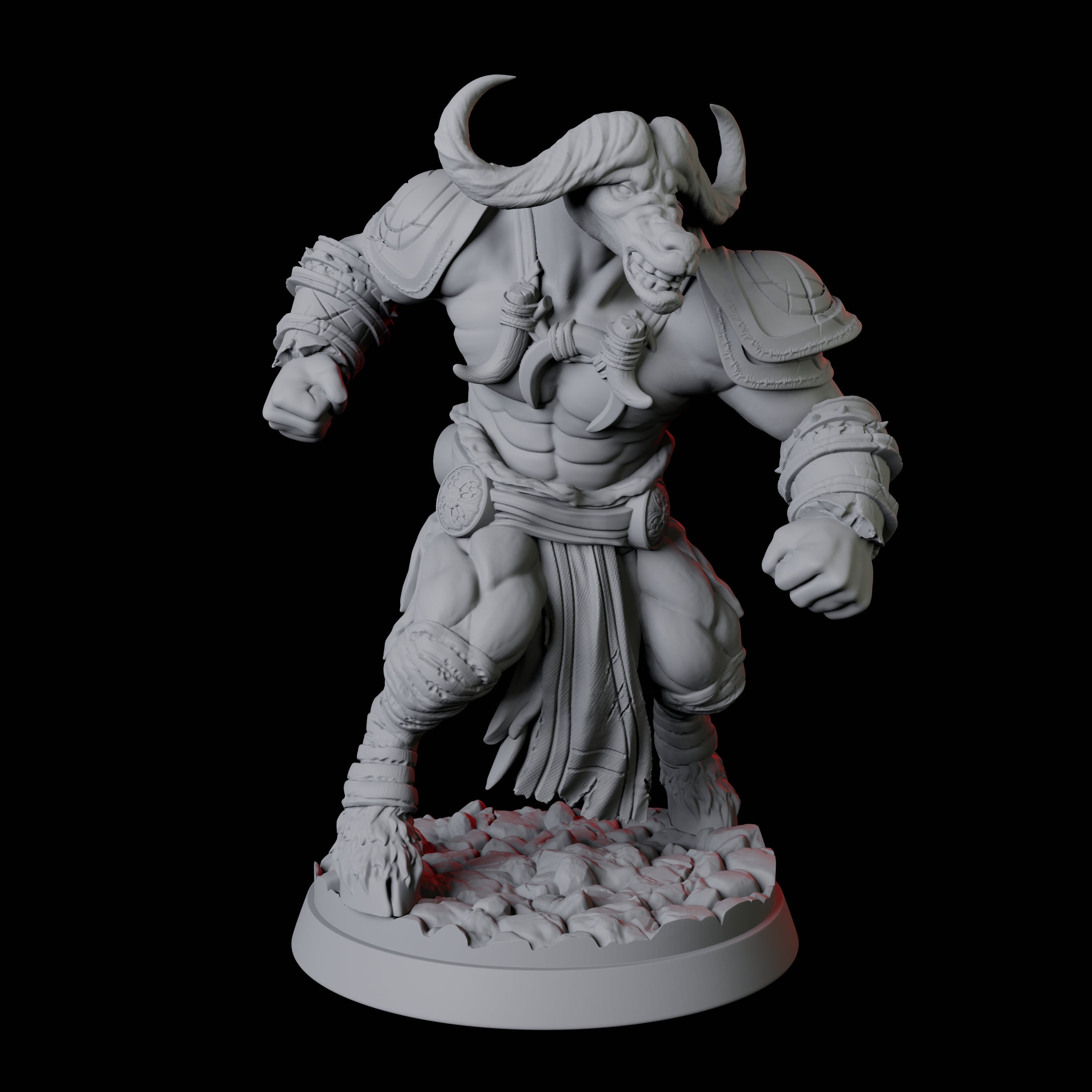 Yakfolk Pit Fighter Miniature for Dungeons and Dragons, Pathfinder or other TTRPGs