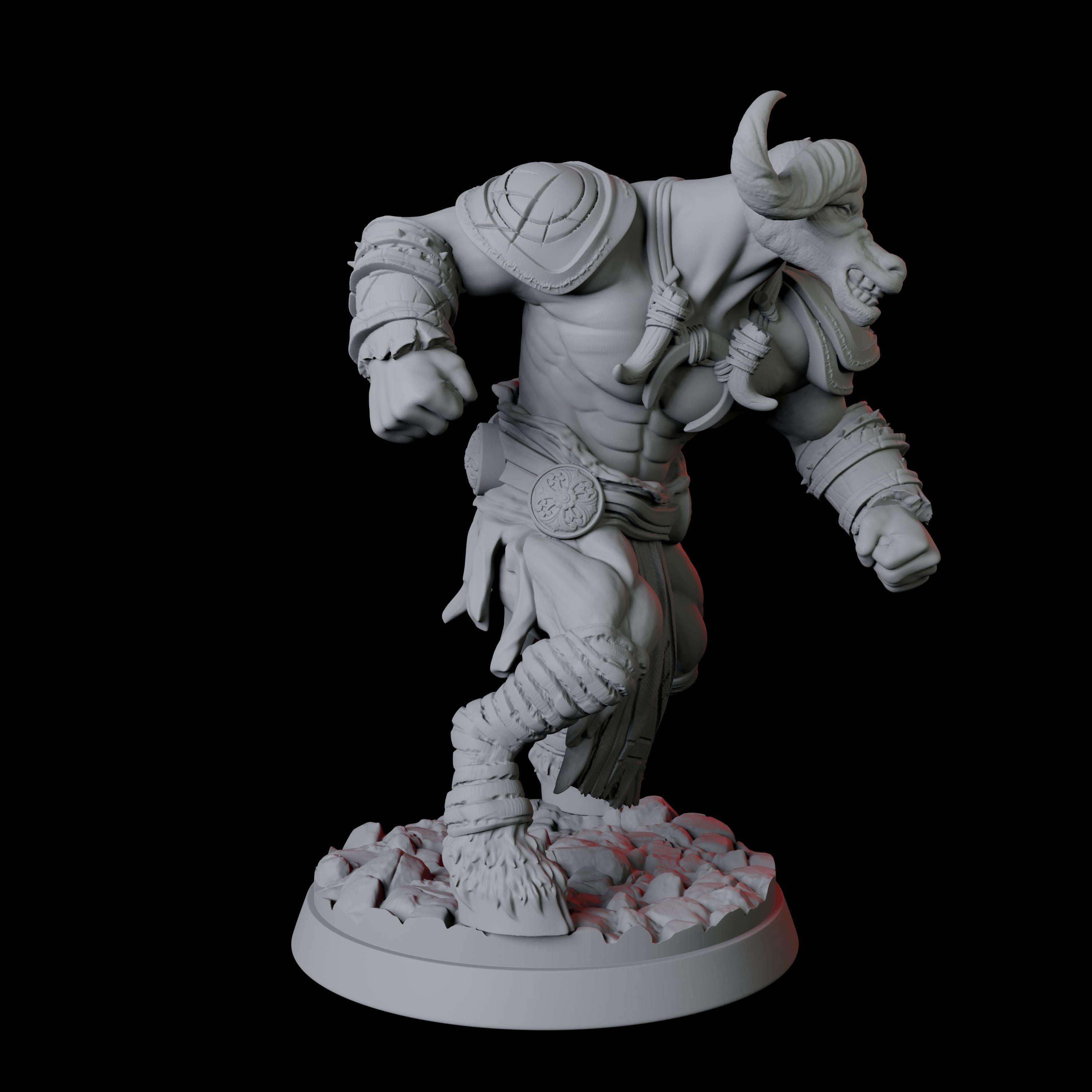 Yakfolk Pit Fighter Miniature for Dungeons and Dragons, Pathfinder or other TTRPGs
