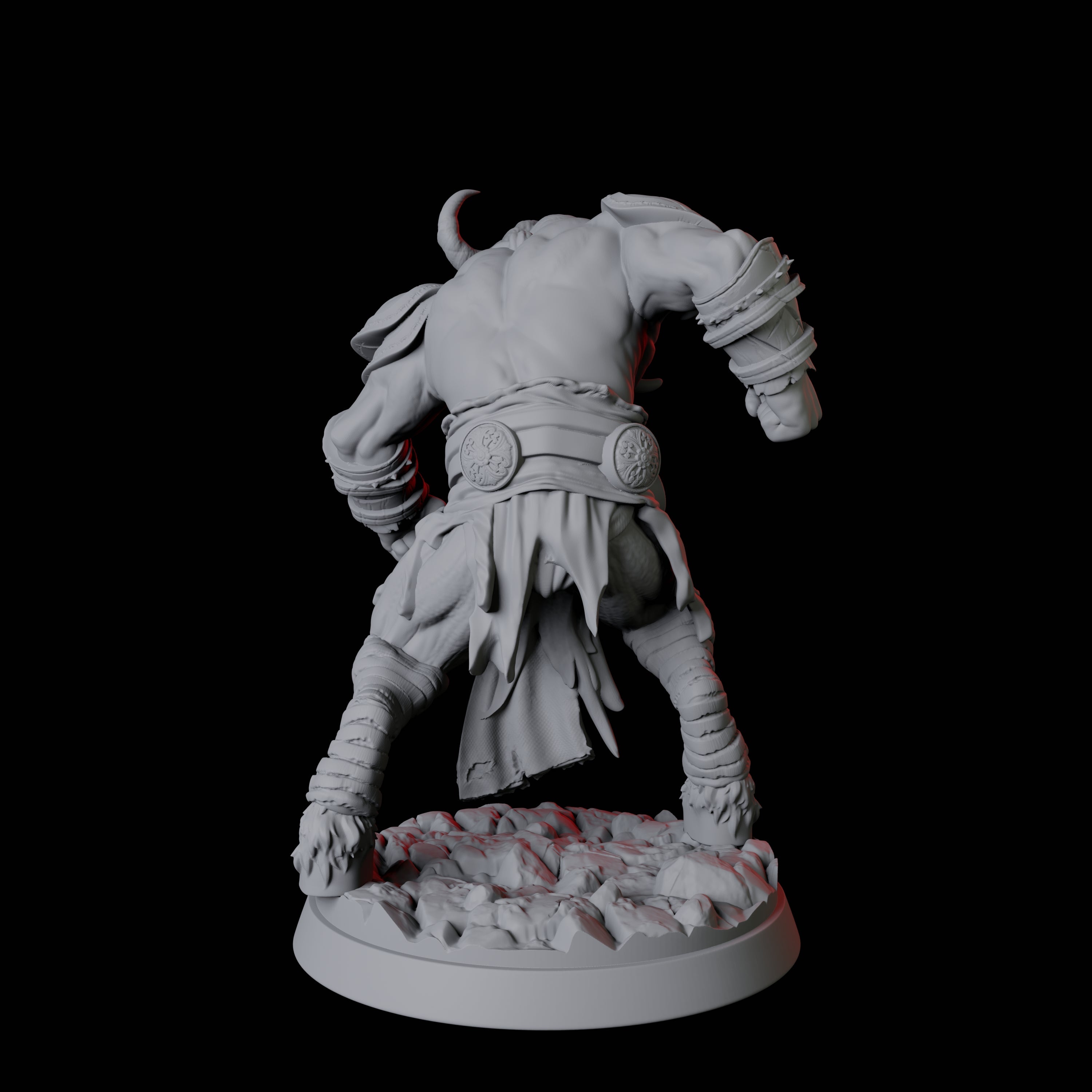 Yakfolk Pit Fighter Miniature for Dungeons and Dragons, Pathfinder or other TTRPGs