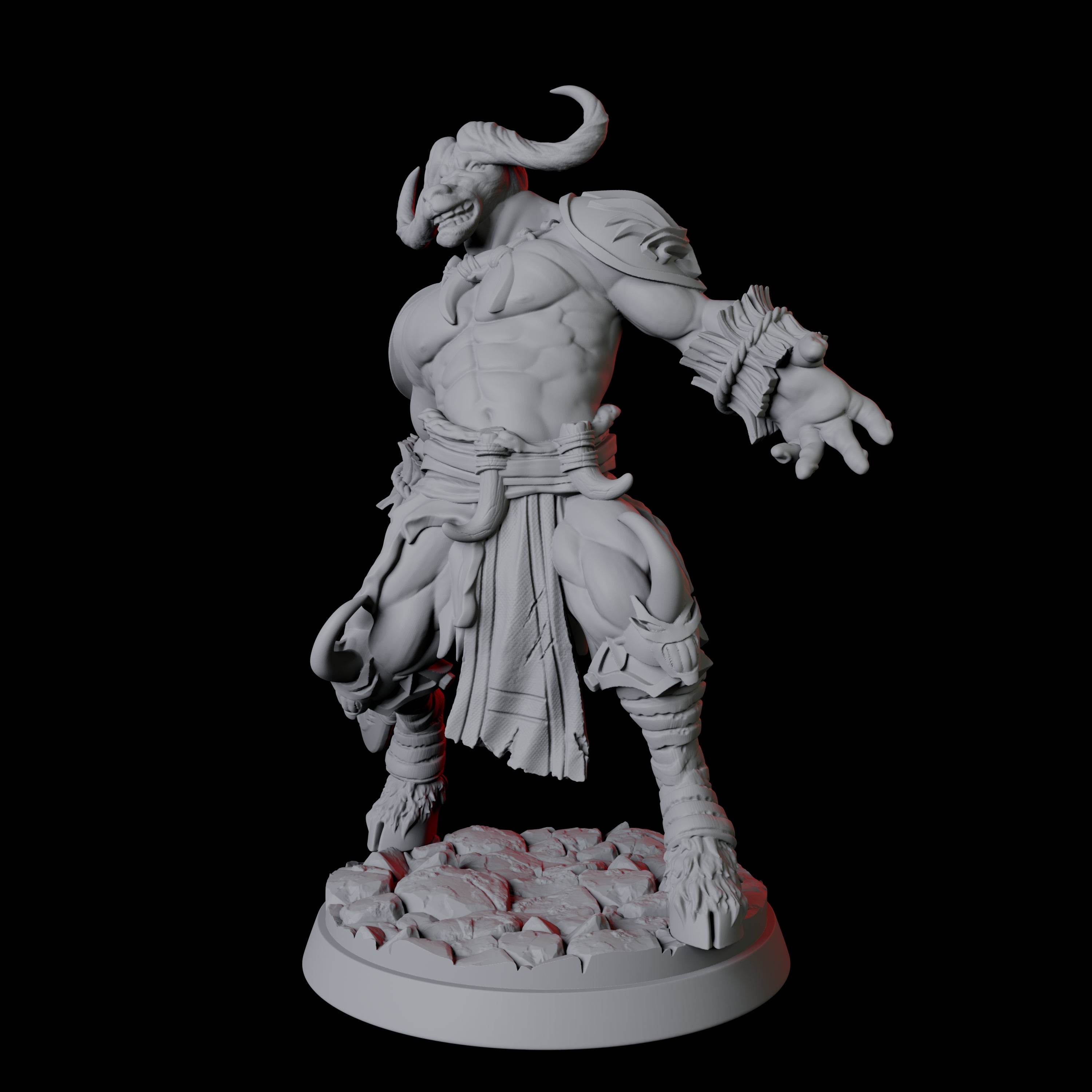 Yakfolk with Stone Sword Miniature for Dungeons and Dragons, Pathfinder or other TTRPGs