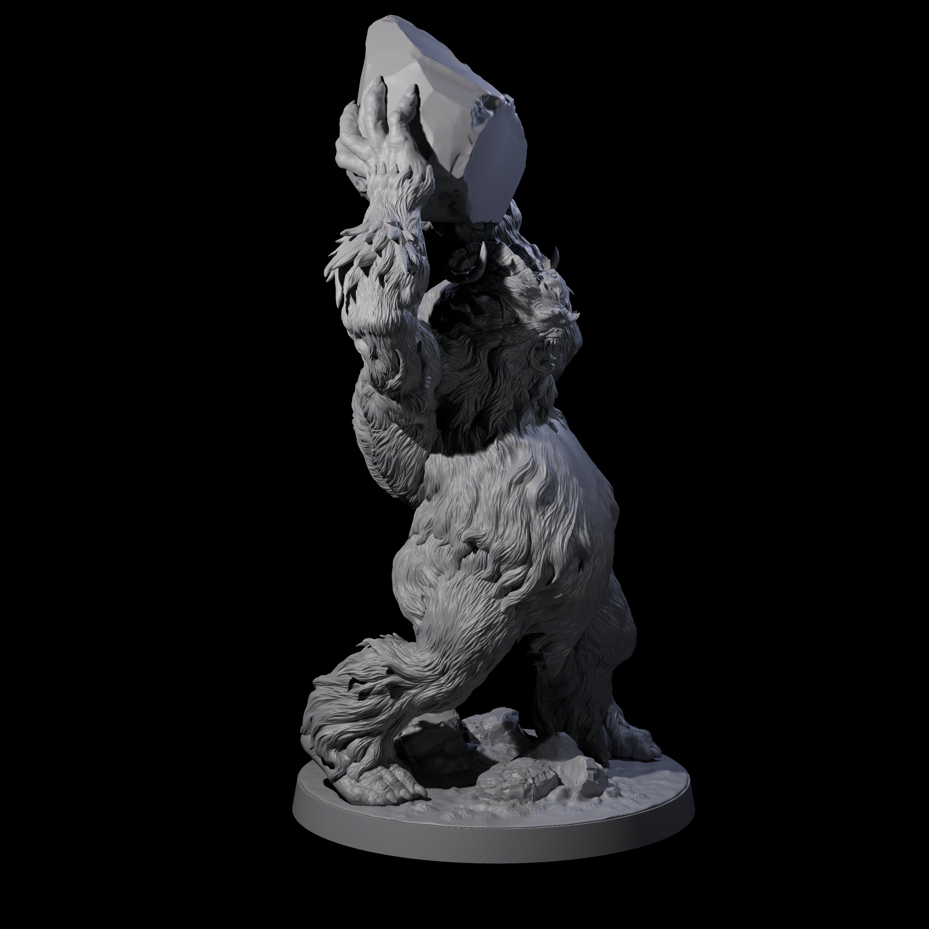 Yeti Stonehurler A Miniature for Dungeons and Dragons, Pathfinder or other TTRPGs