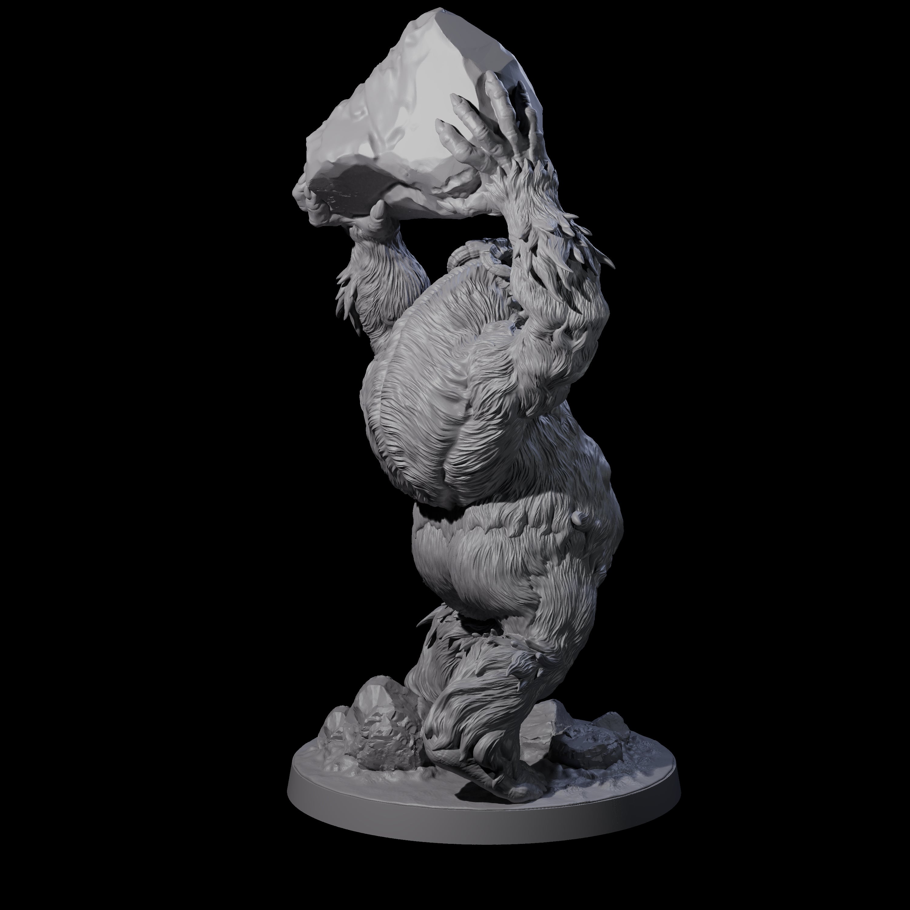 Yeti Stonehurler A Miniature for Dungeons and Dragons, Pathfinder or other TTRPGs