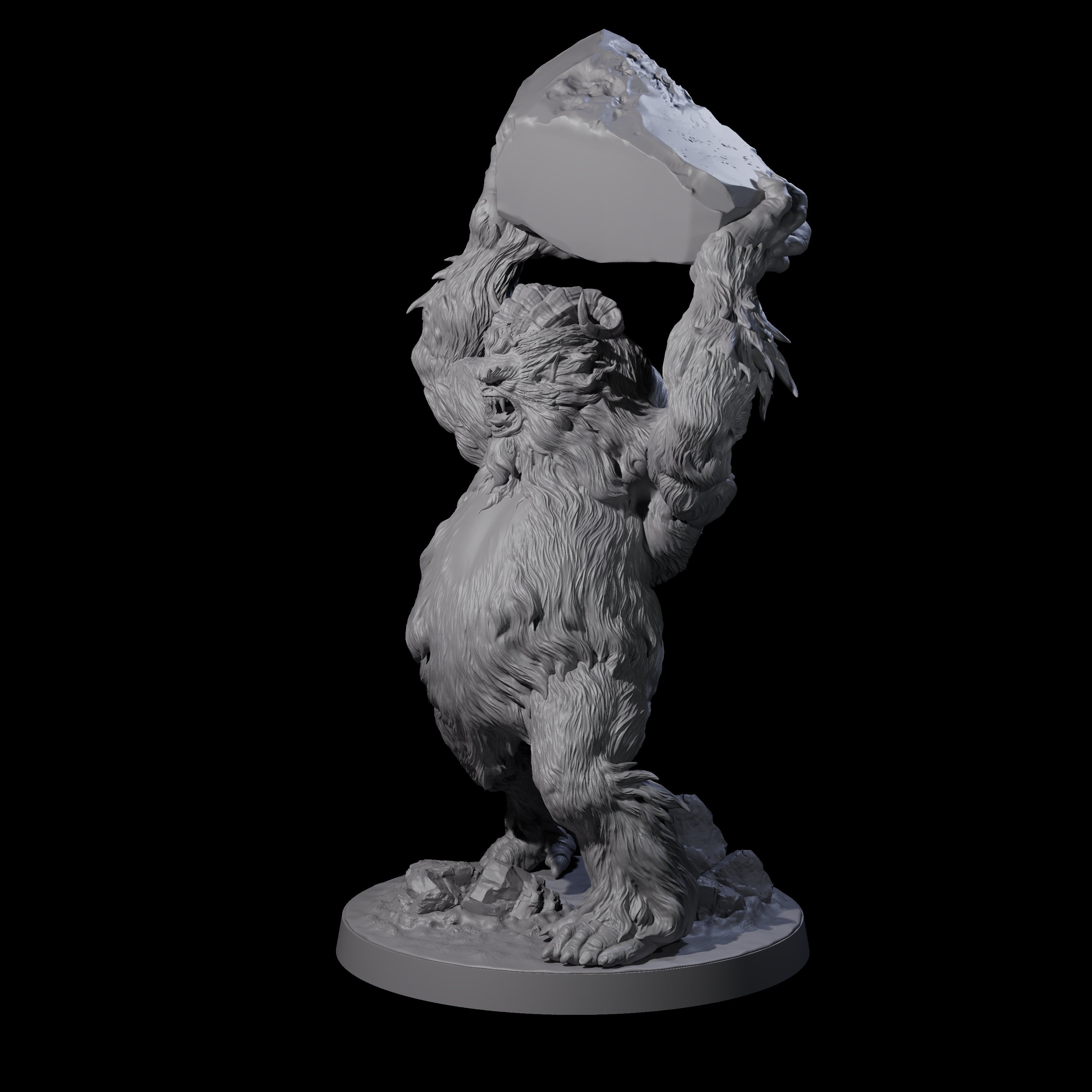Yeti Stonehurler A Miniature for Dungeons and Dragons, Pathfinder or other TTRPGs