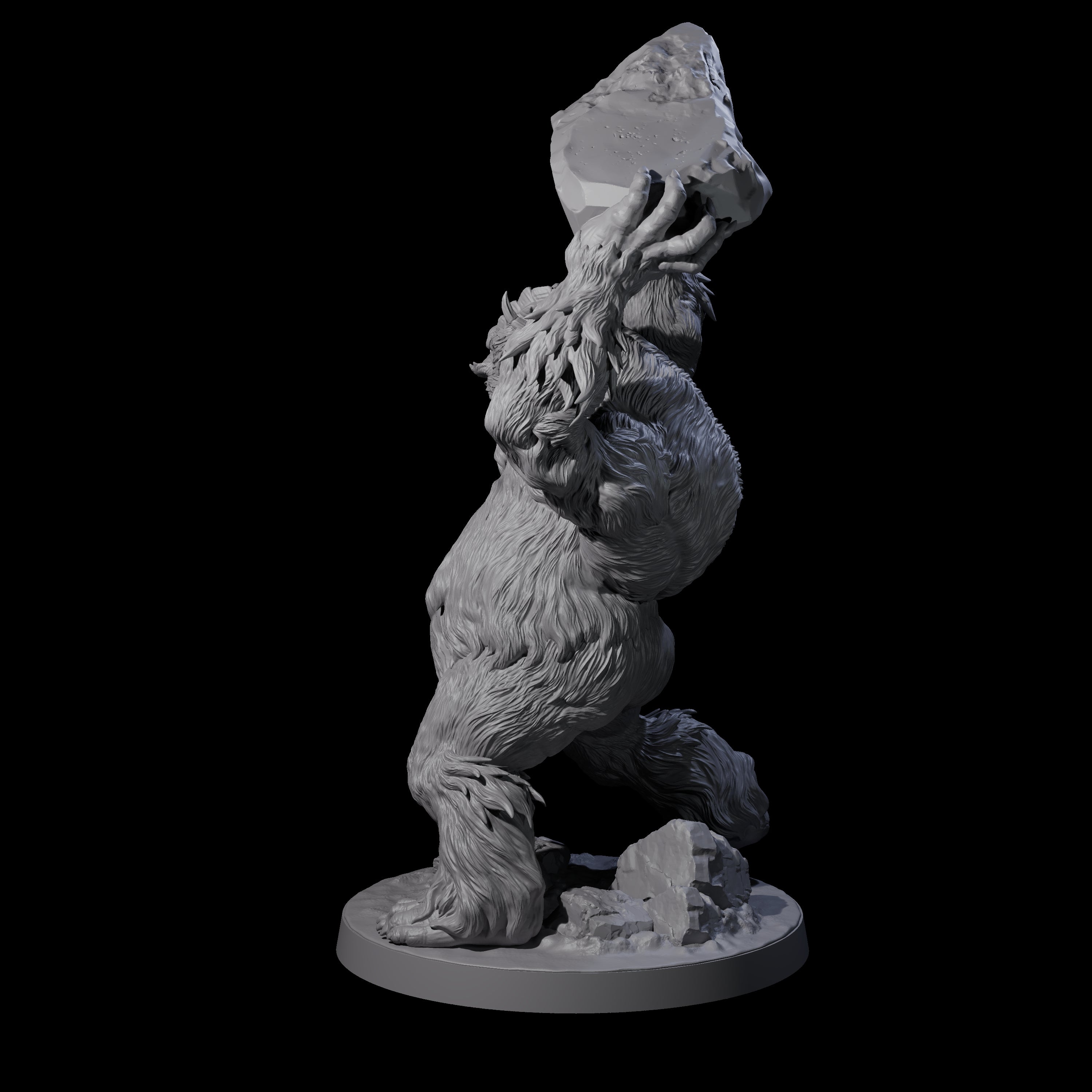 Yeti Stonehurler A Miniature for Dungeons and Dragons, Pathfinder or other TTRPGs