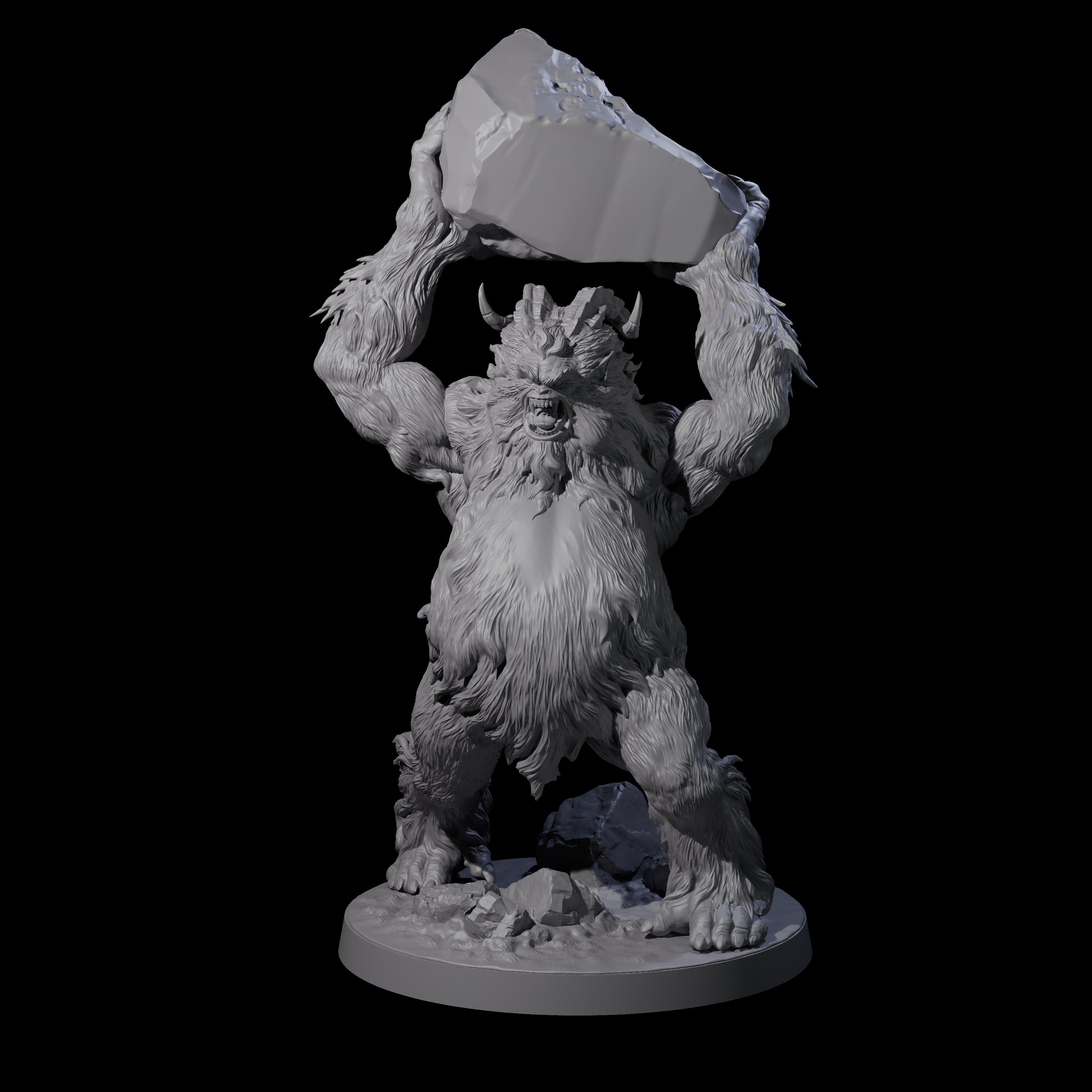 Yeti Stonehurler A Miniature for Dungeons and Dragons, Pathfinder or other TTRPGs