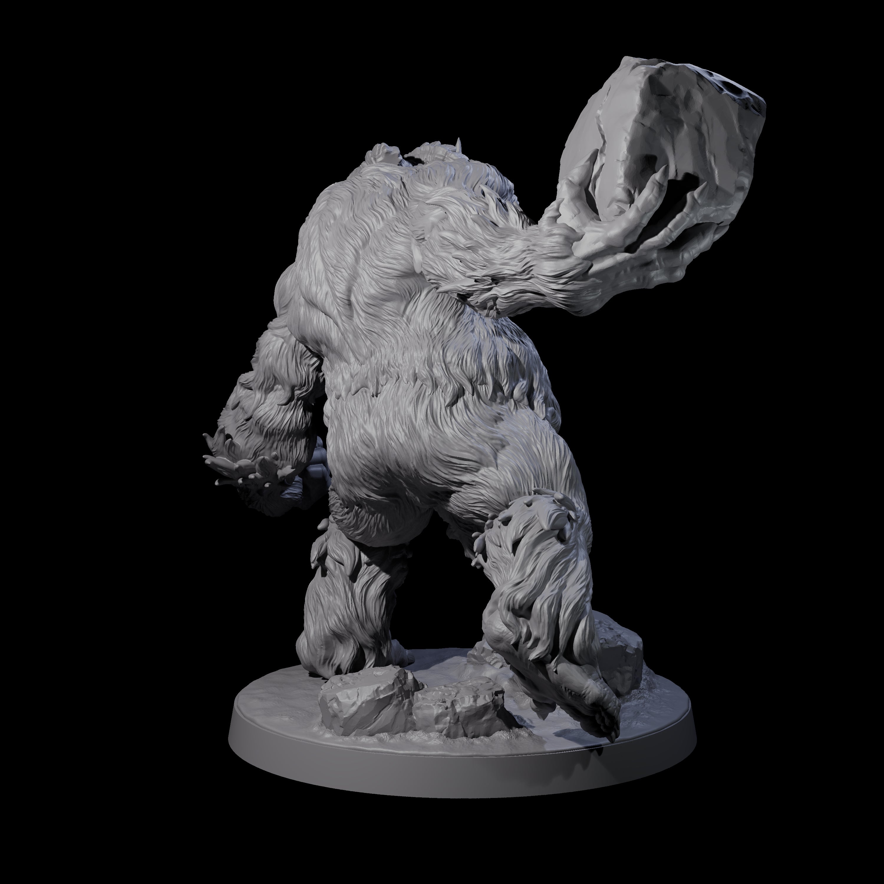 Yeti Stonehurler B Miniature for Dungeons and Dragons, Pathfinder or other TTRPGs