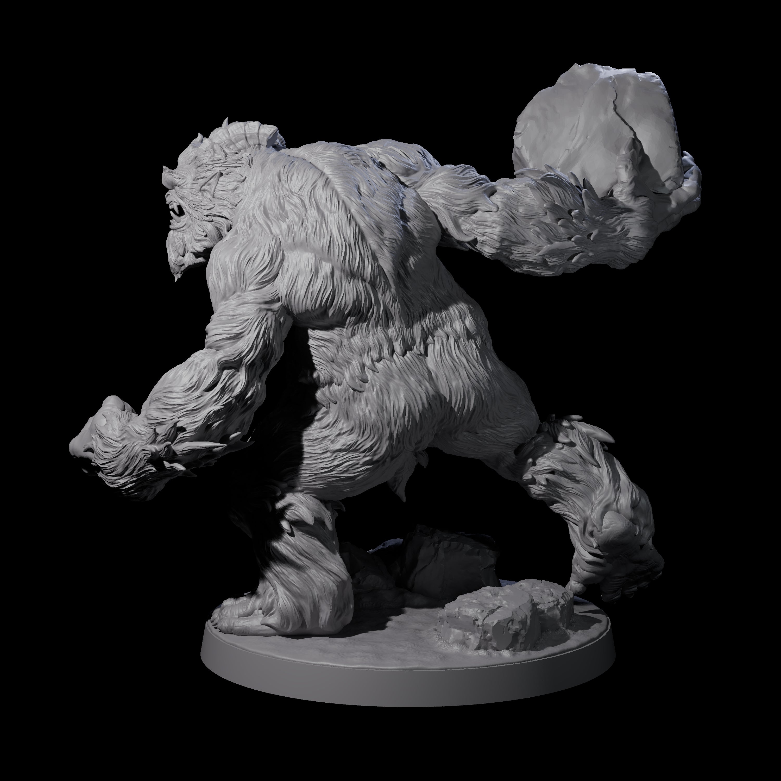 Yeti Stonehurler B Miniature for Dungeons and Dragons, Pathfinder or other TTRPGs