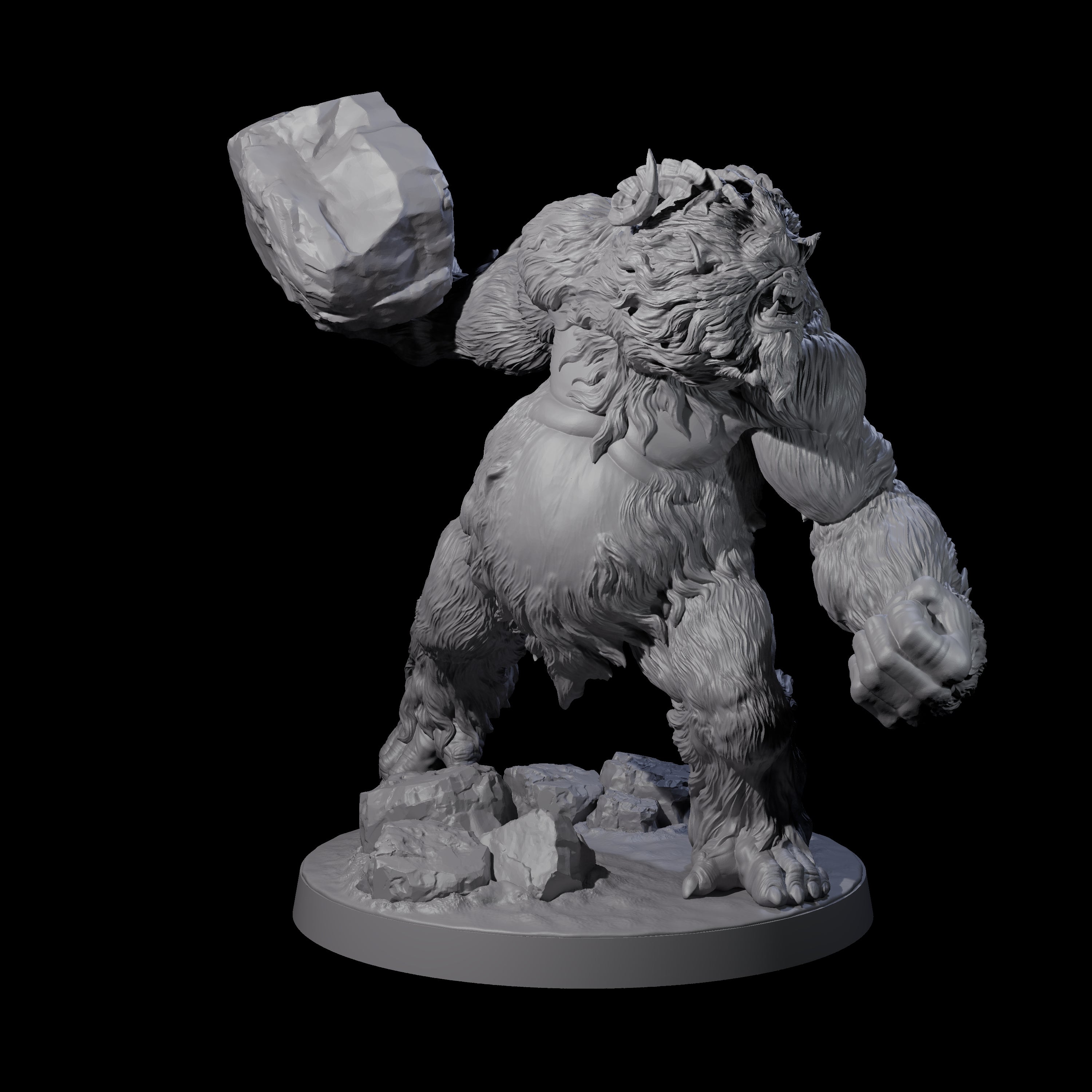 Yeti Stonehurler B Miniature for Dungeons and Dragons, Pathfinder or other TTRPGs