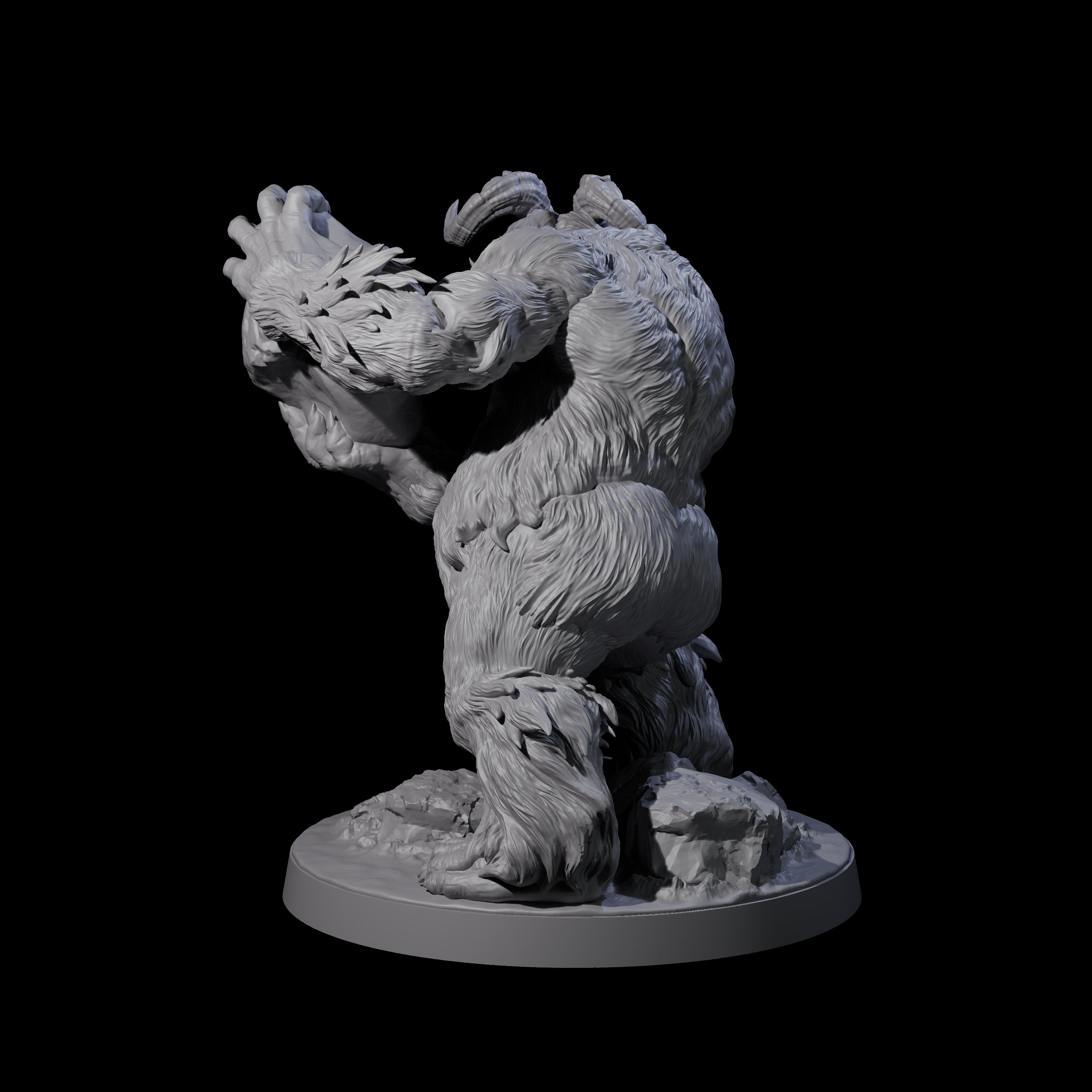 Yeti Stonehurler C Miniature for Dungeons and Dragons, Pathfinder or other TTRPGs
