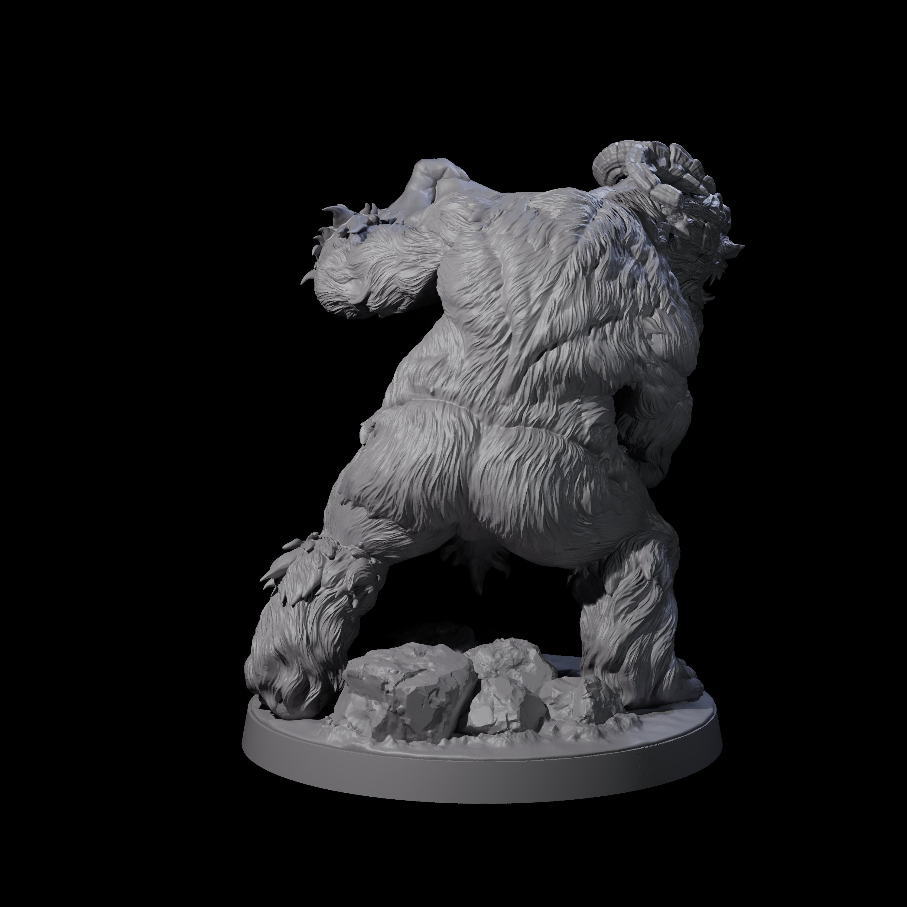 Yeti Stonehurler C Miniature for Dungeons and Dragons, Pathfinder or other TTRPGs