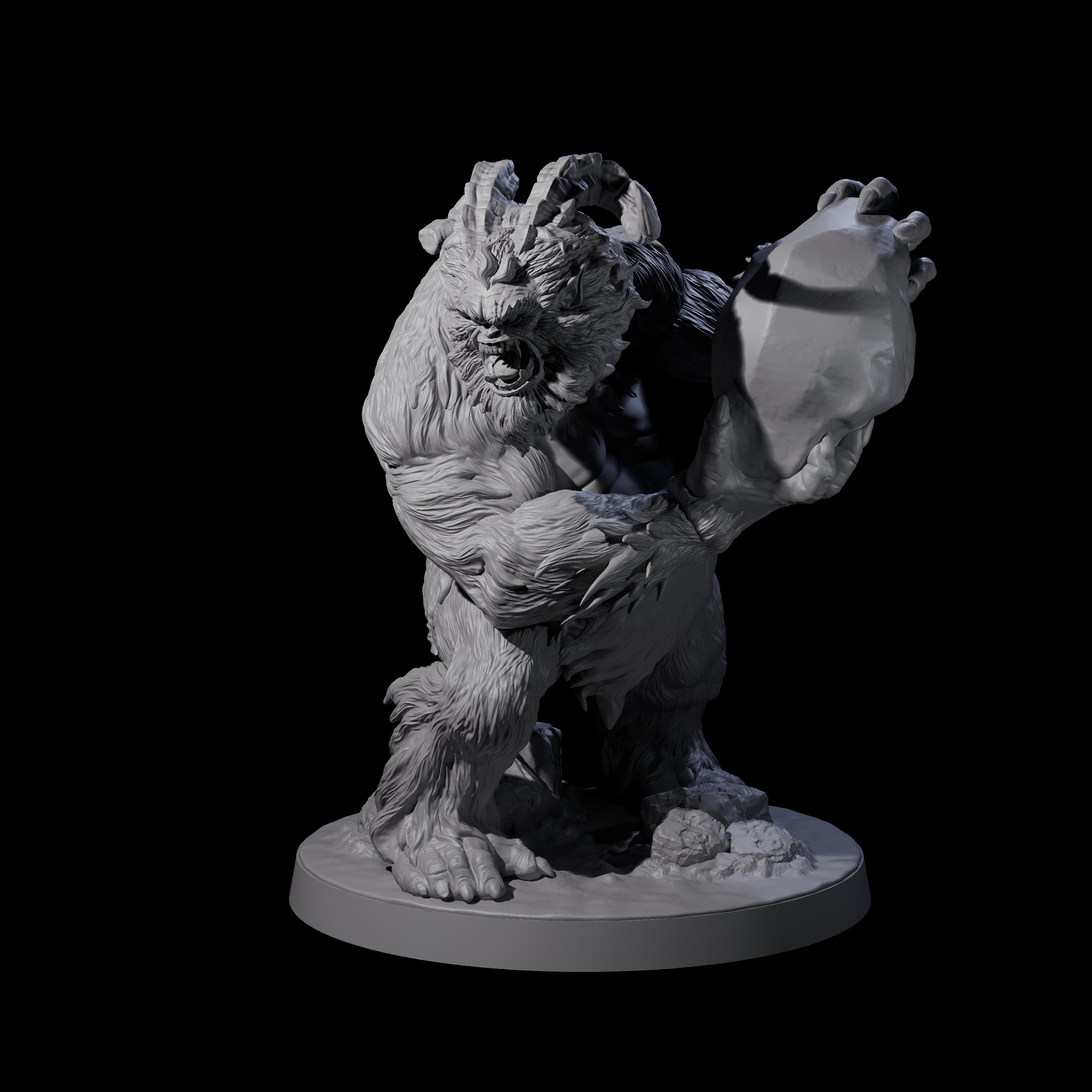 Yeti Stonehurler C Miniature for Dungeons and Dragons, Pathfinder or other TTRPGs