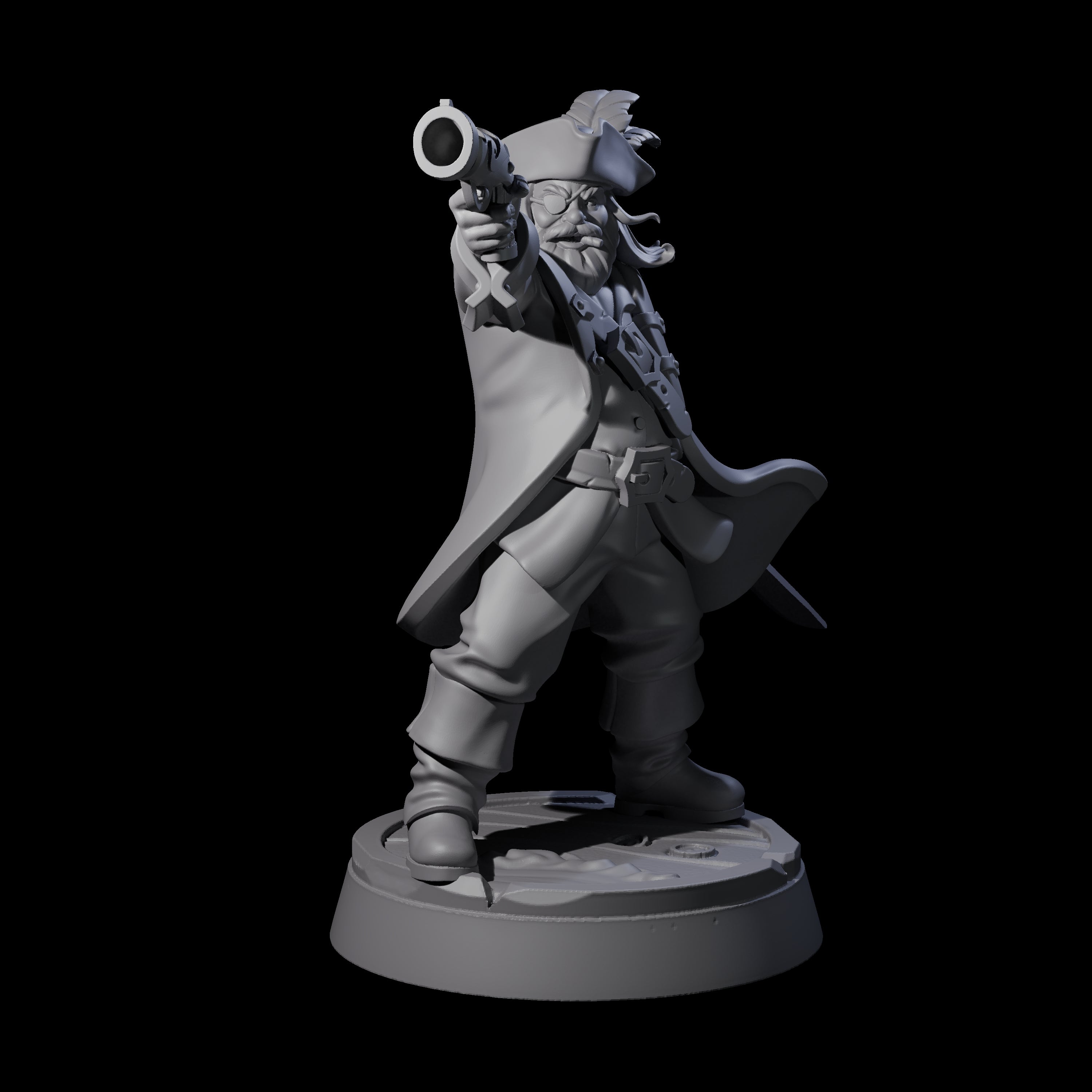 Yo-Hoing Human Captain Miniature for Dungeons and Dragons, Pathfinder or other TTRPGs