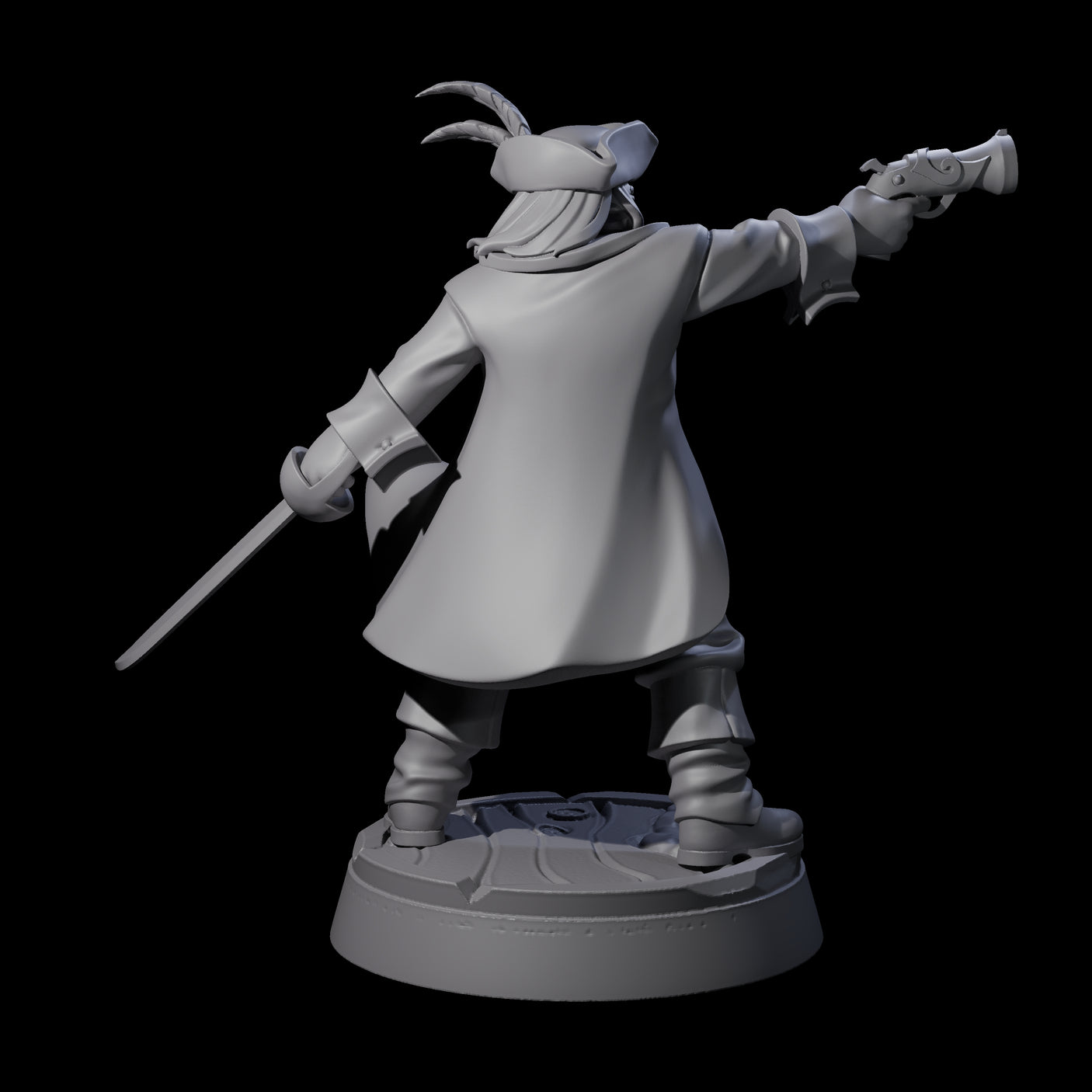 Yo-Hoing Human Captain Miniature for Dungeons and Dragons, Pathfinder or other TTRPGs