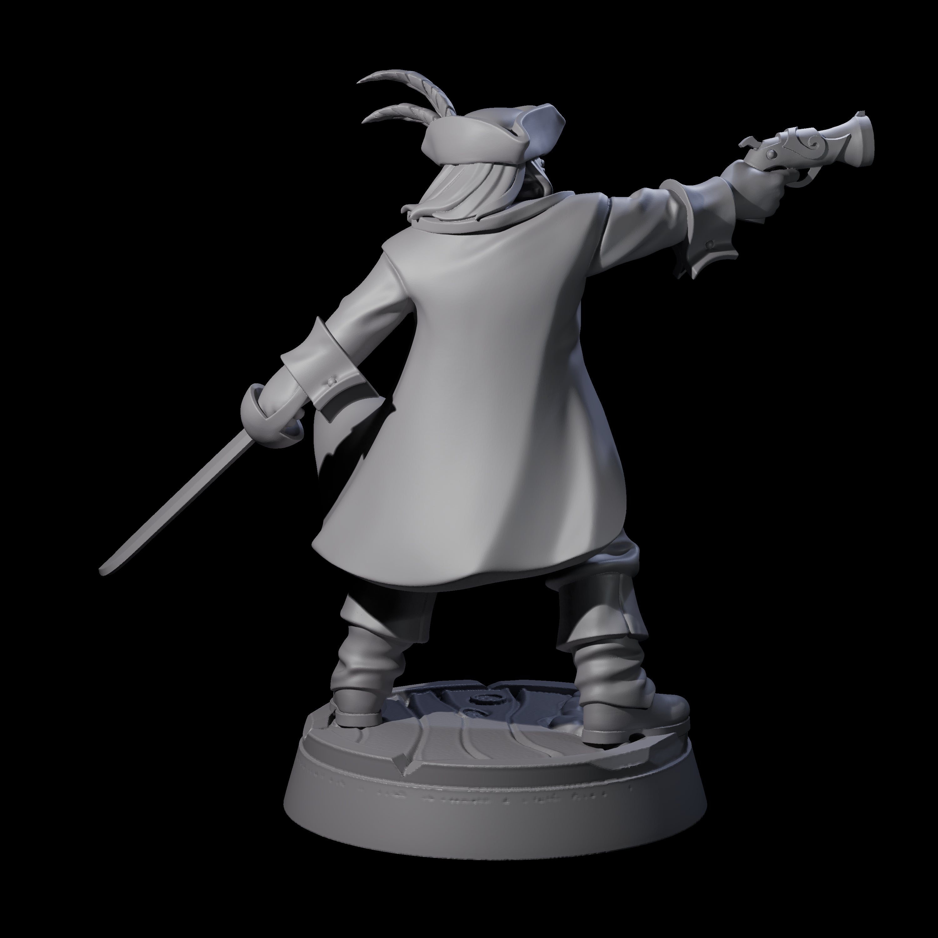 Yo-Hoing Human Captain Miniature for Dungeons and Dragons, Pathfinder or other TTRPGs