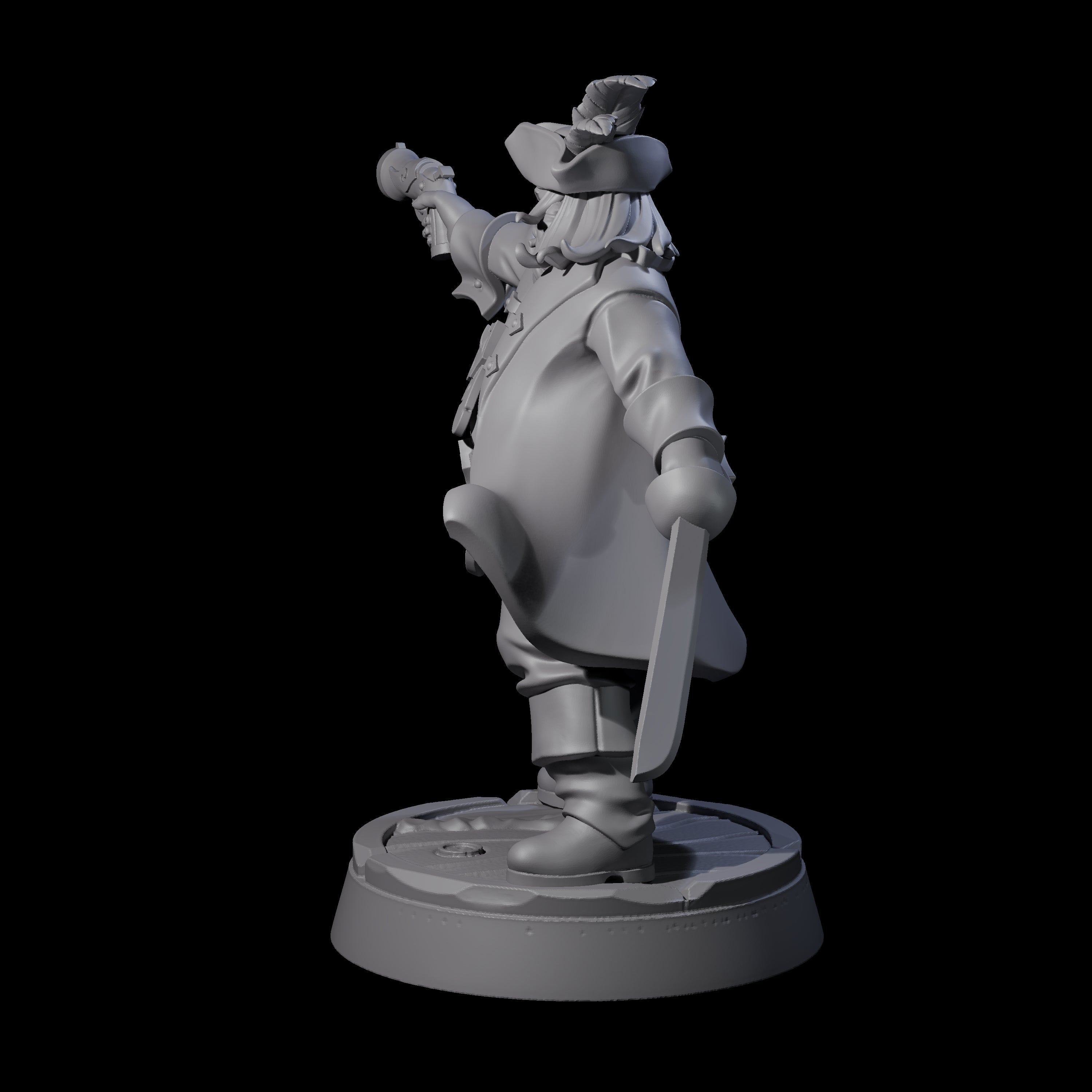 Yo-Hoing Human Captain Miniature for Dungeons and Dragons, Pathfinder or other TTRPGs