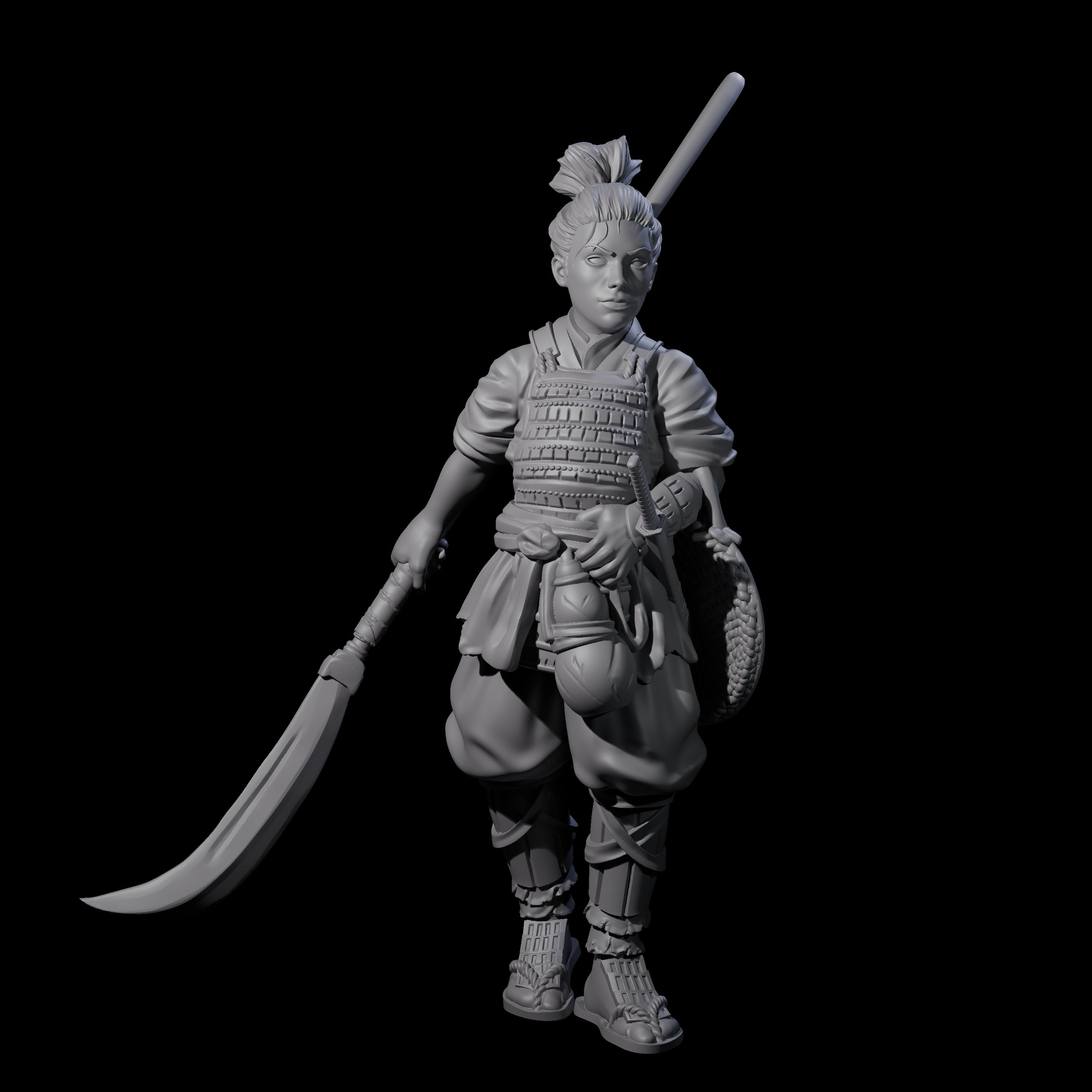 Young Apprentice Samuari Miniature for Dungeons and Dragons, Pathfinder or other TTRPGs