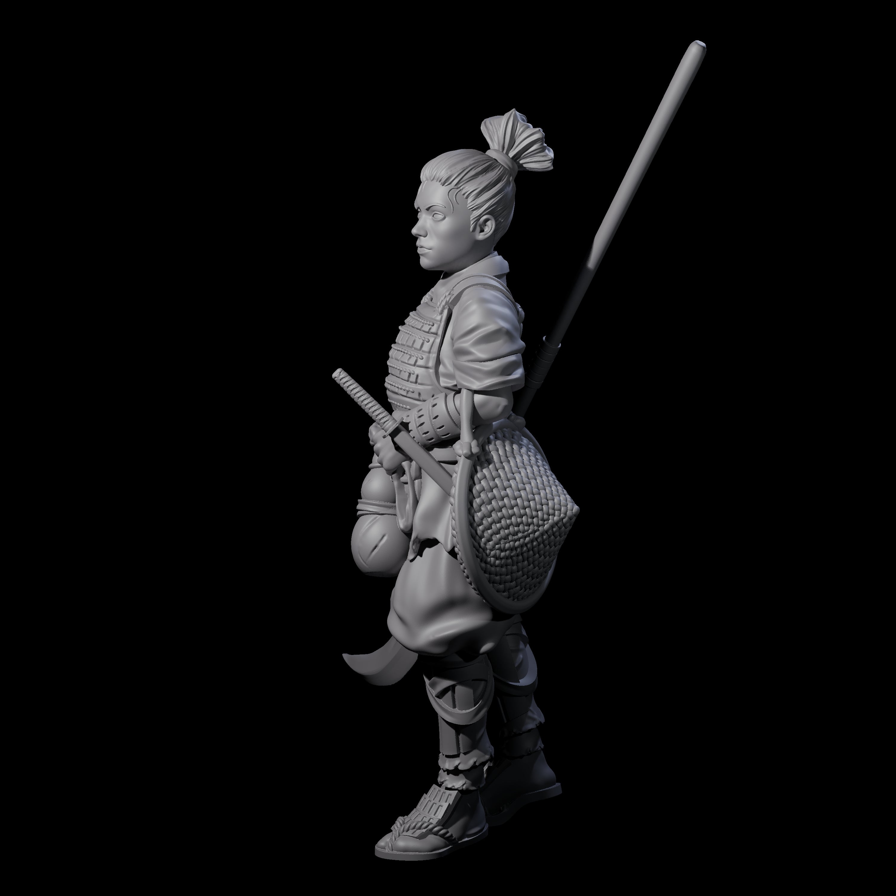 Young Apprentice Samuari Miniature for Dungeons and Dragons, Pathfinder or other TTRPGs