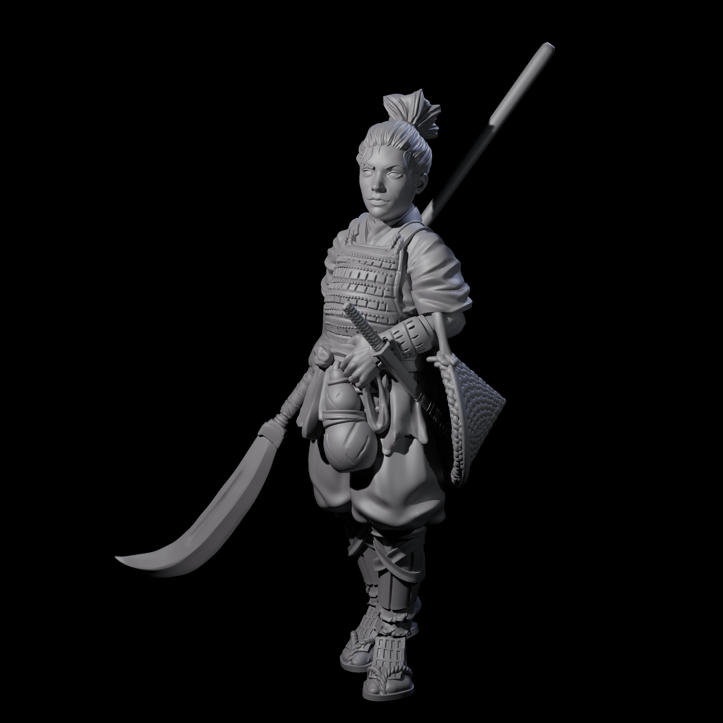 Young Apprentice Samuari Miniature for Dungeons and Dragons, Pathfinder or other TTRPGs