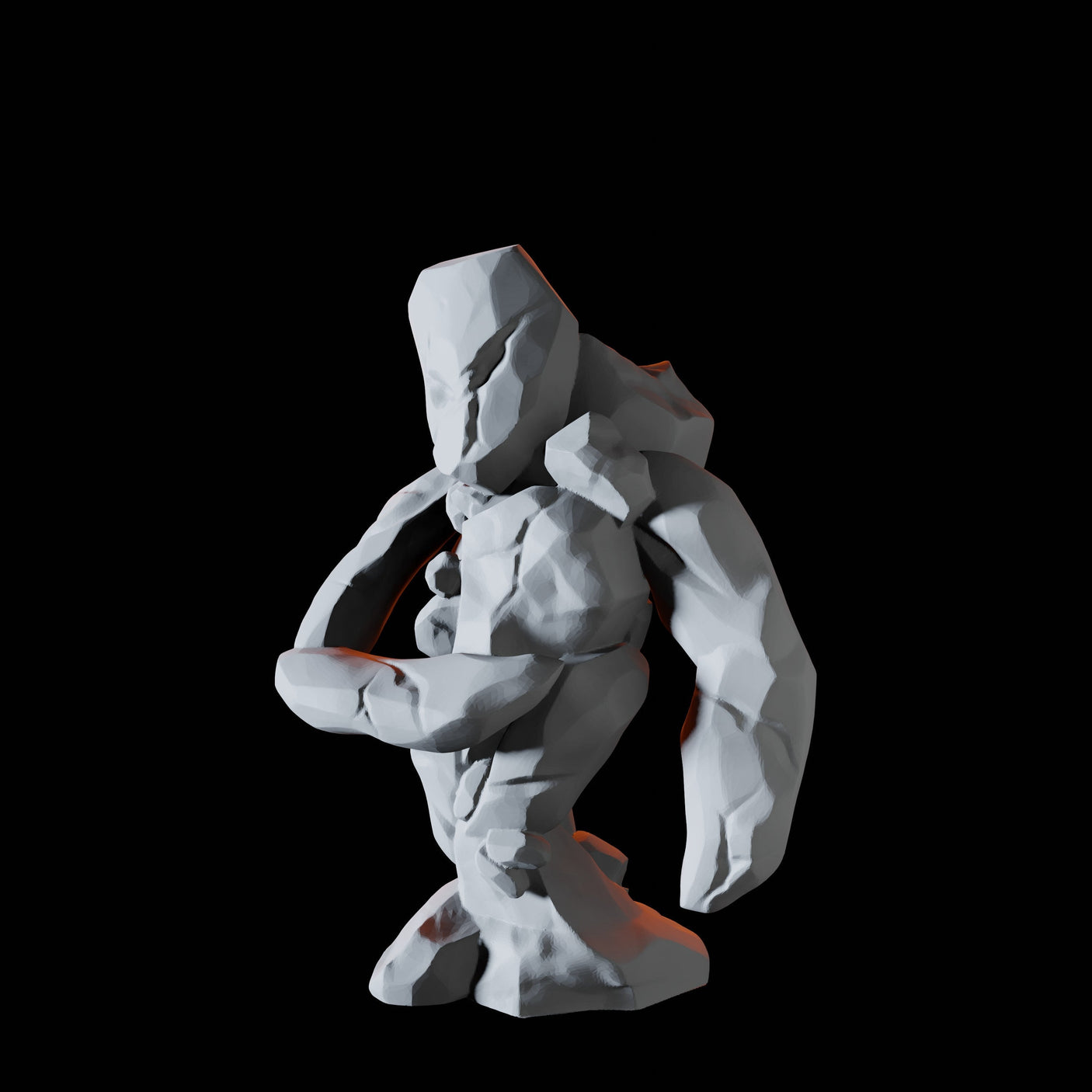 Young Earth Elemental B Miniature for Dungeons and Dragons, Pathfinder or other TTRPGs