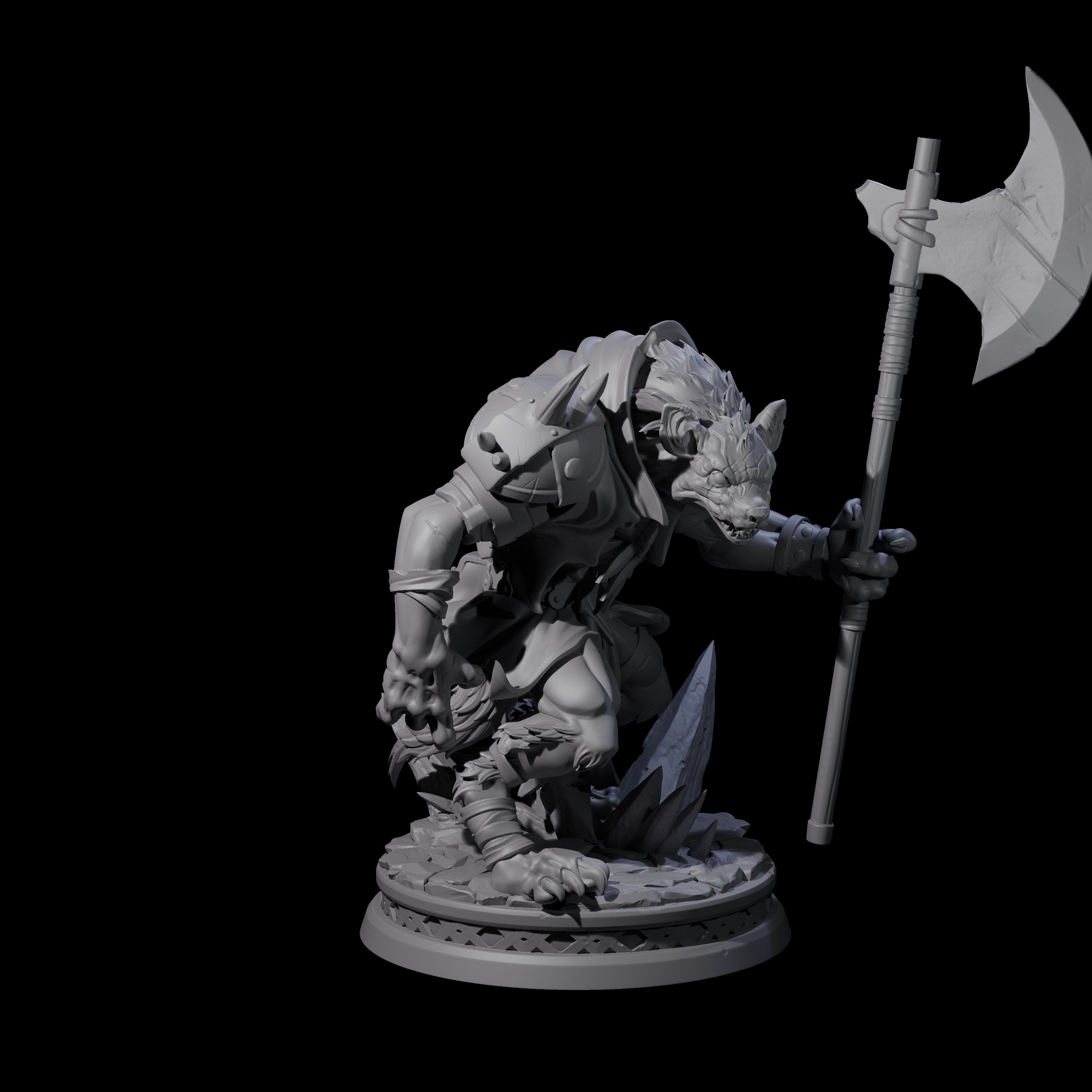 Young Gnoll Champion Miniature for Dungeons and Dragons, Pathfinder or other TTRPGs