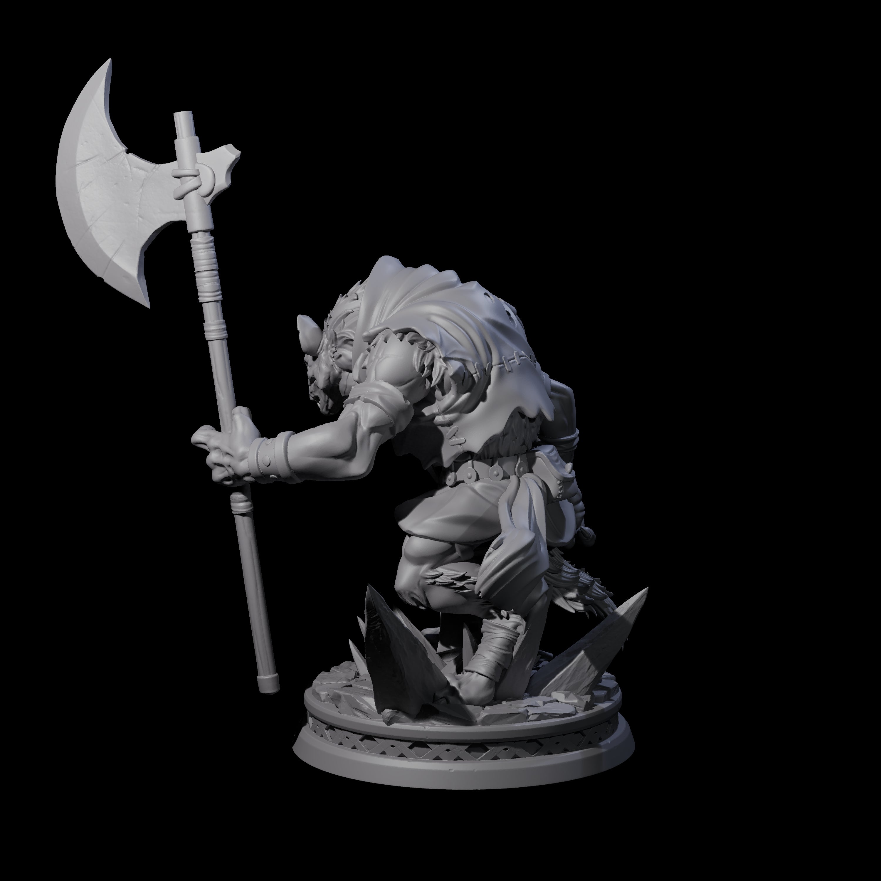 Young Gnoll Champion Miniature for Dungeons and Dragons, Pathfinder or other TTRPGs