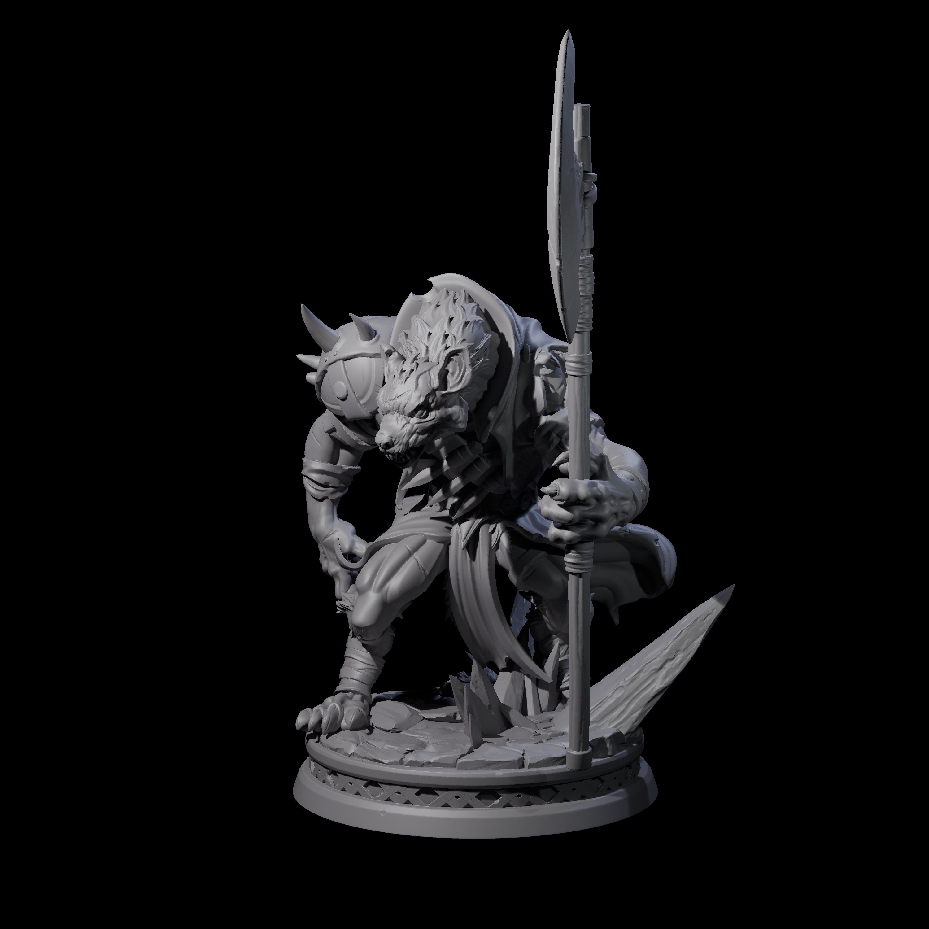 Young Gnoll Champion Miniature for Dungeons and Dragons, Pathfinder or other TTRPGs