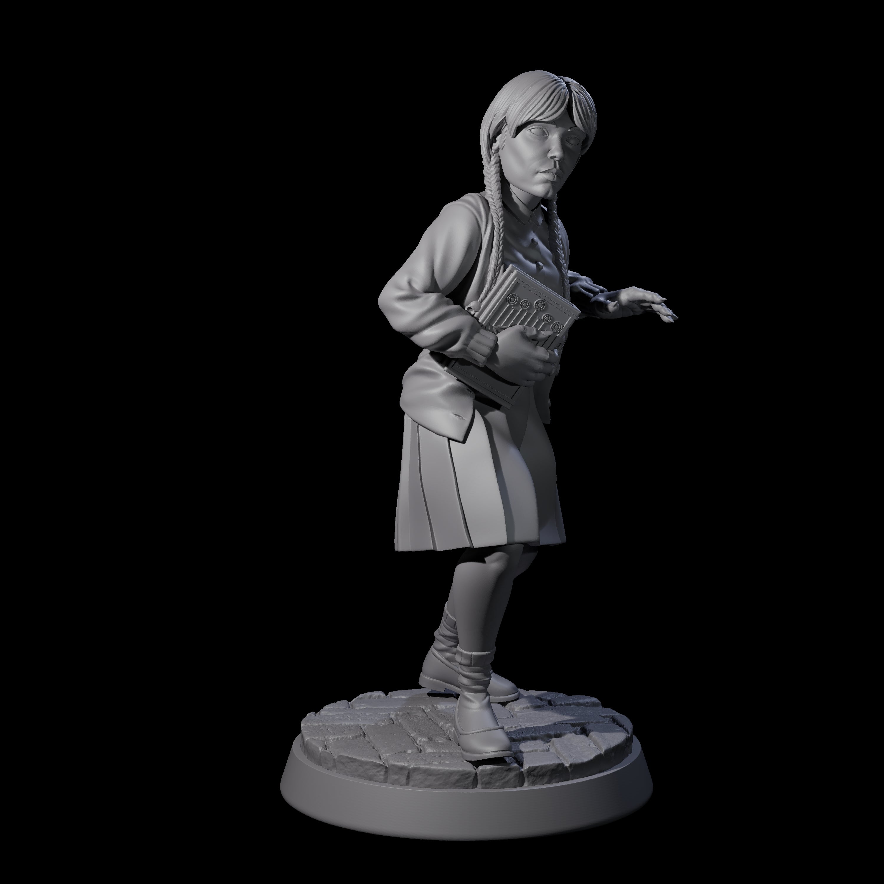 Young Inquisitive Schoolgirl Miniature for Dungeons and Dragons, Pathfinder or other TTRPGs