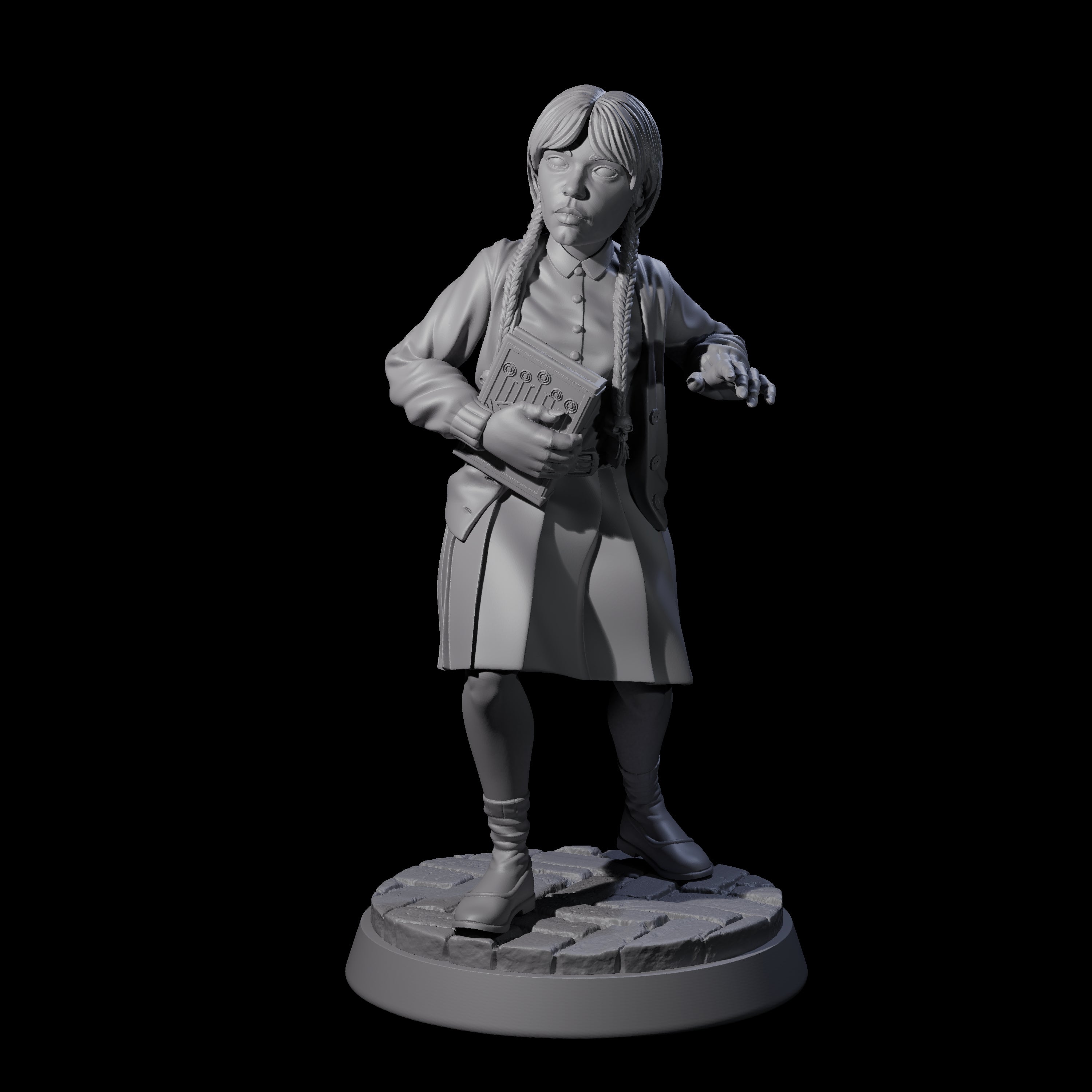 Young Inquisitive Schoolgirl Miniature for Dungeons and Dragons, Pathfinder or other TTRPGs
