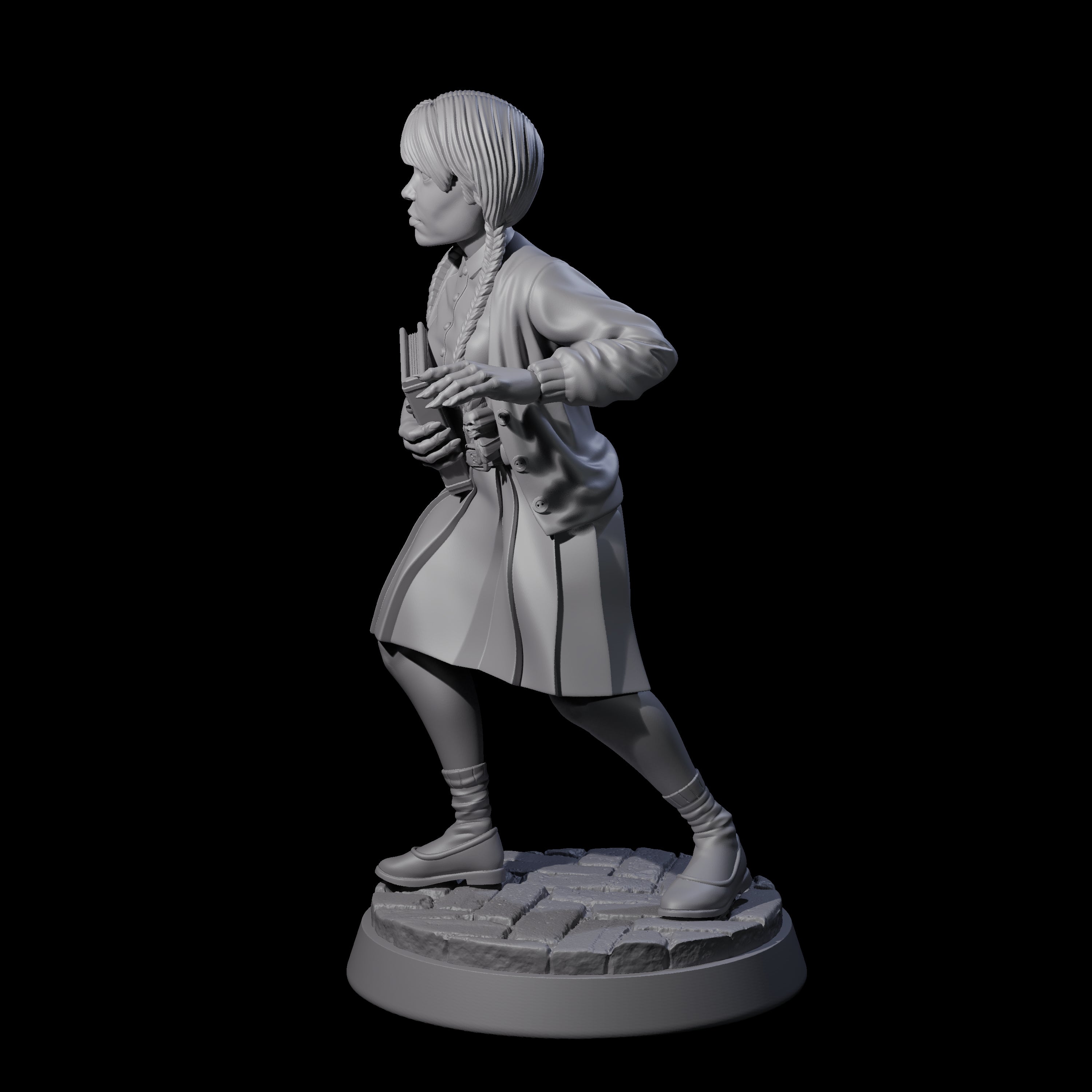 Young Inquisitive Schoolgirl Miniature for Dungeons and Dragons, Pathfinder or other TTRPGs