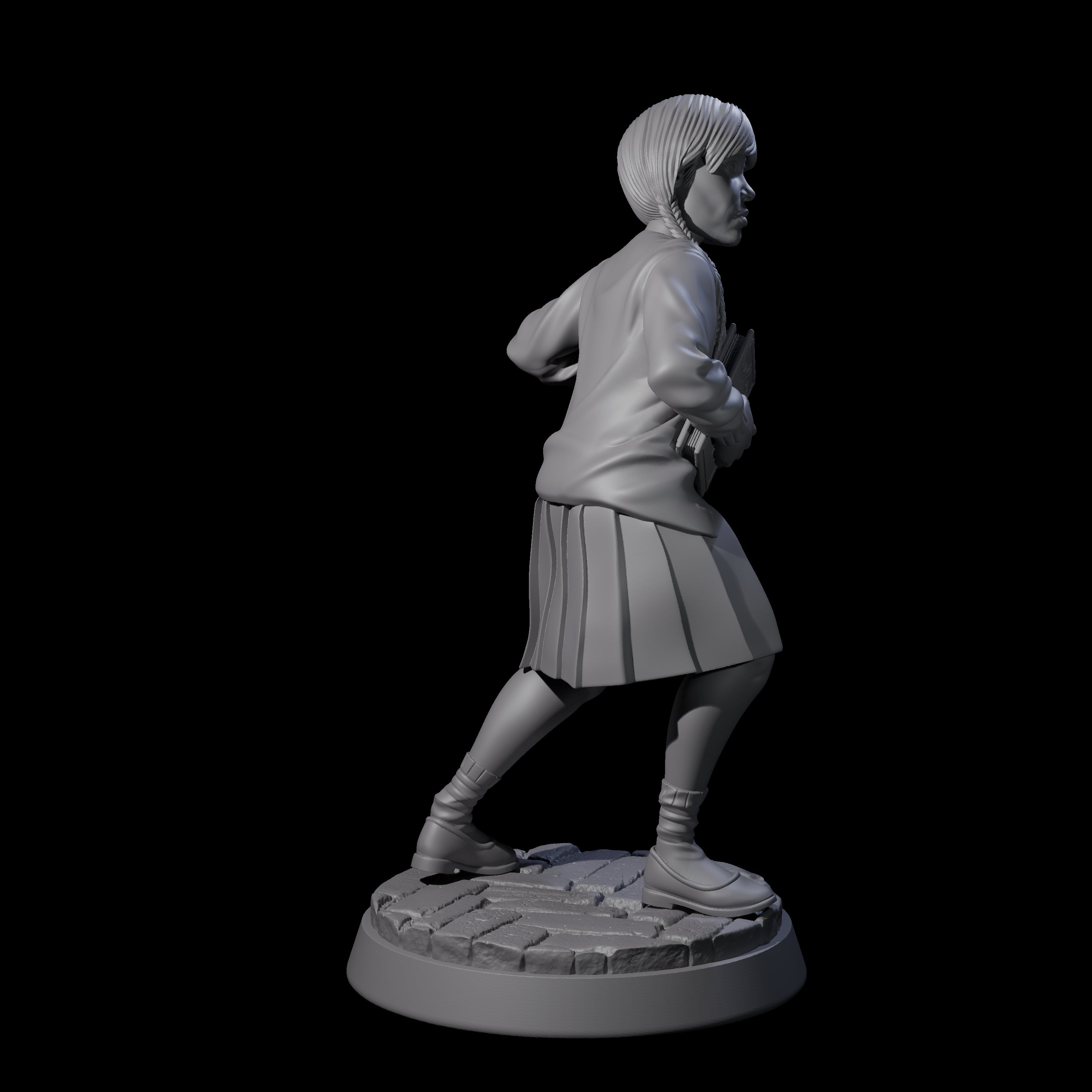 Young Inquisitive Schoolgirl Miniature for Dungeons and Dragons, Pathfinder or other TTRPGs