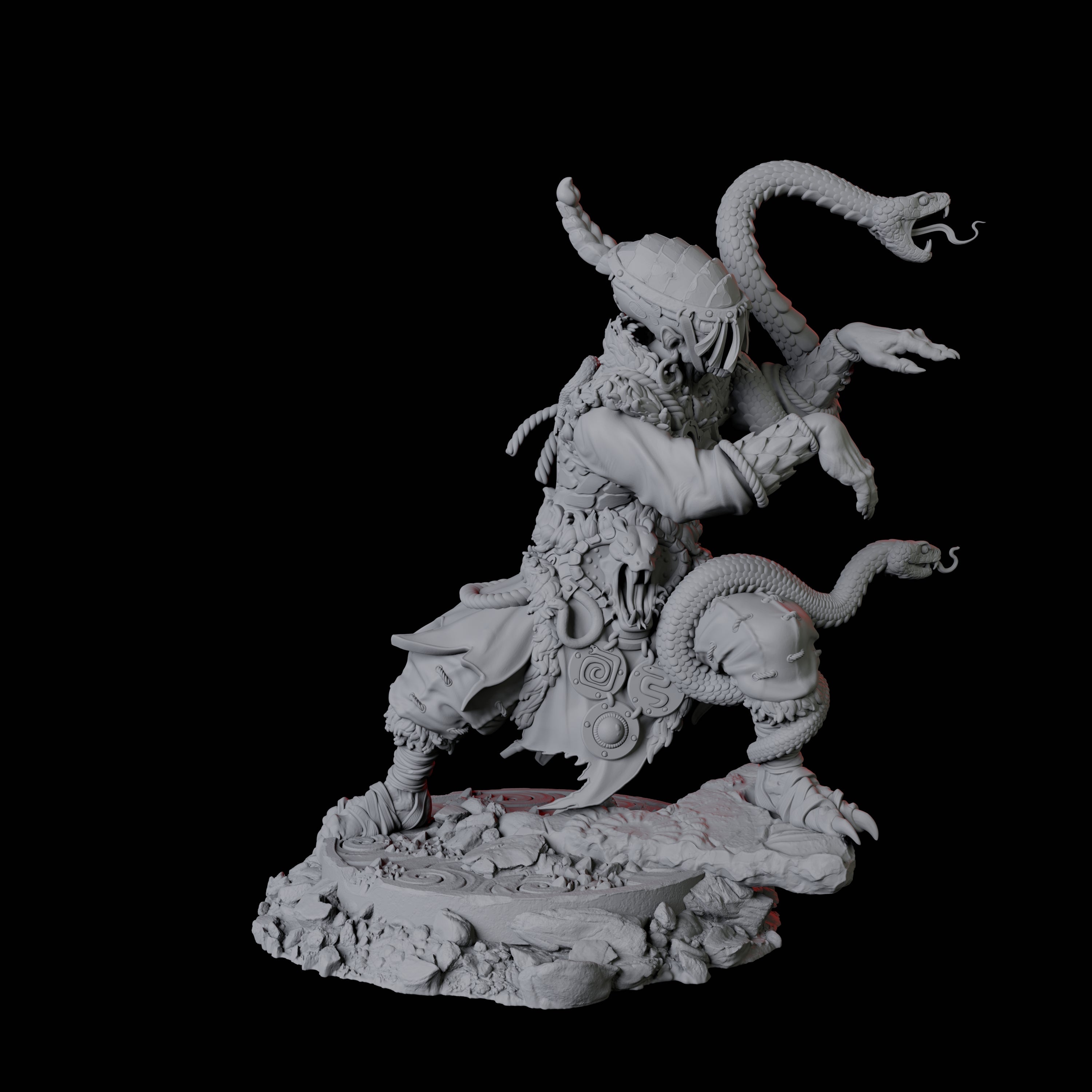 Yuan-Ti Snake Charmer A Miniature for Dungeons and Dragons, Pathfinder or other TTRPGs